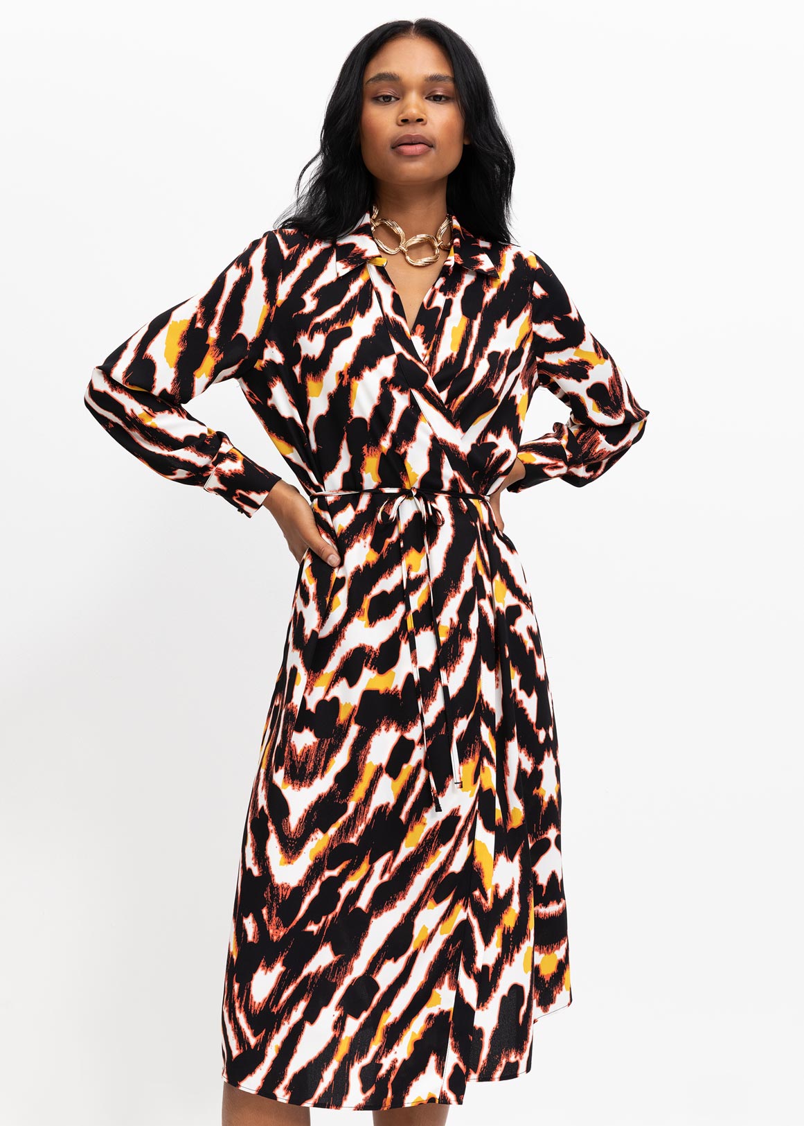 Print Wrap Shirt Dress | Woolworths.co.za