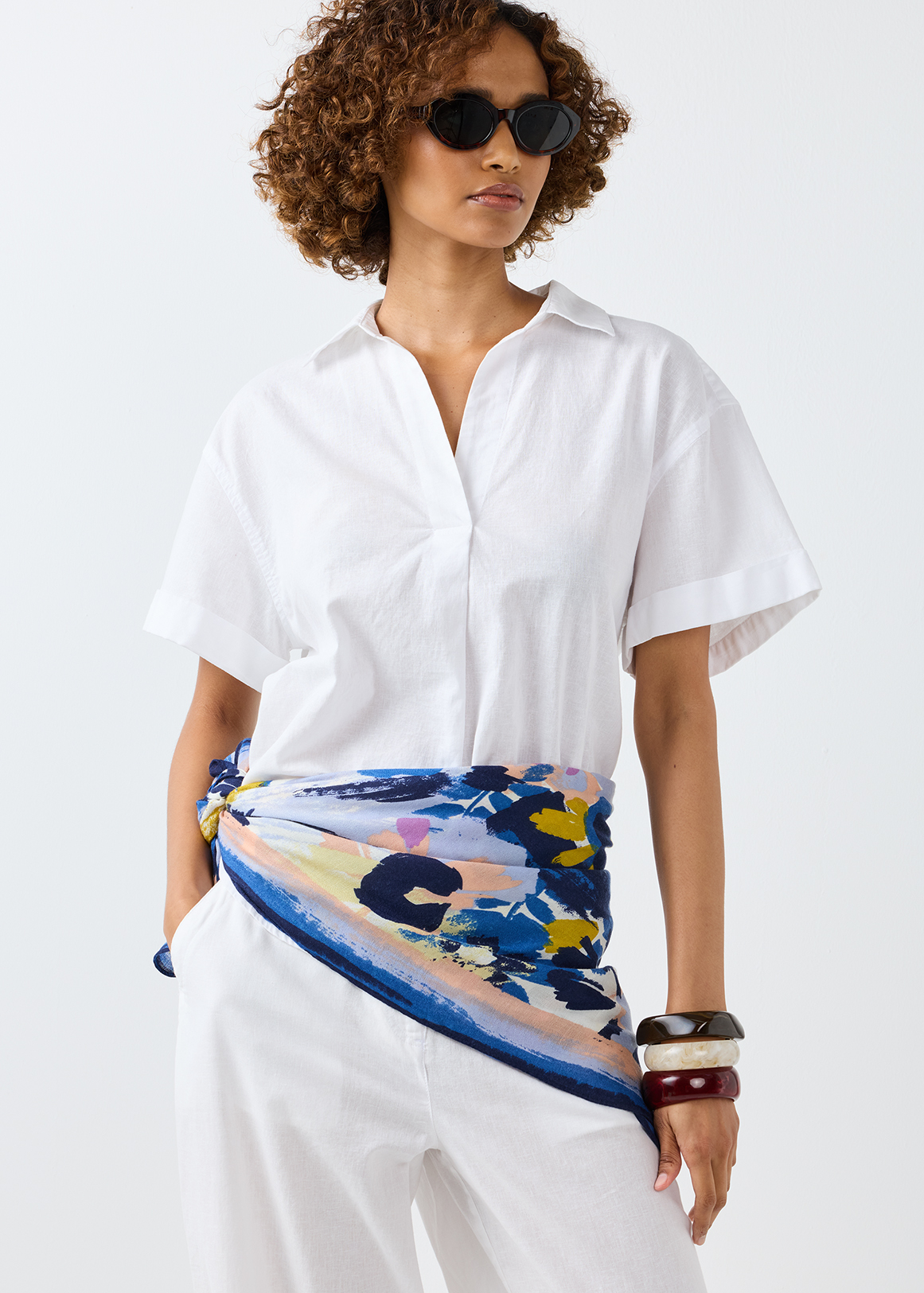 Printed Lightweight Long Scarf