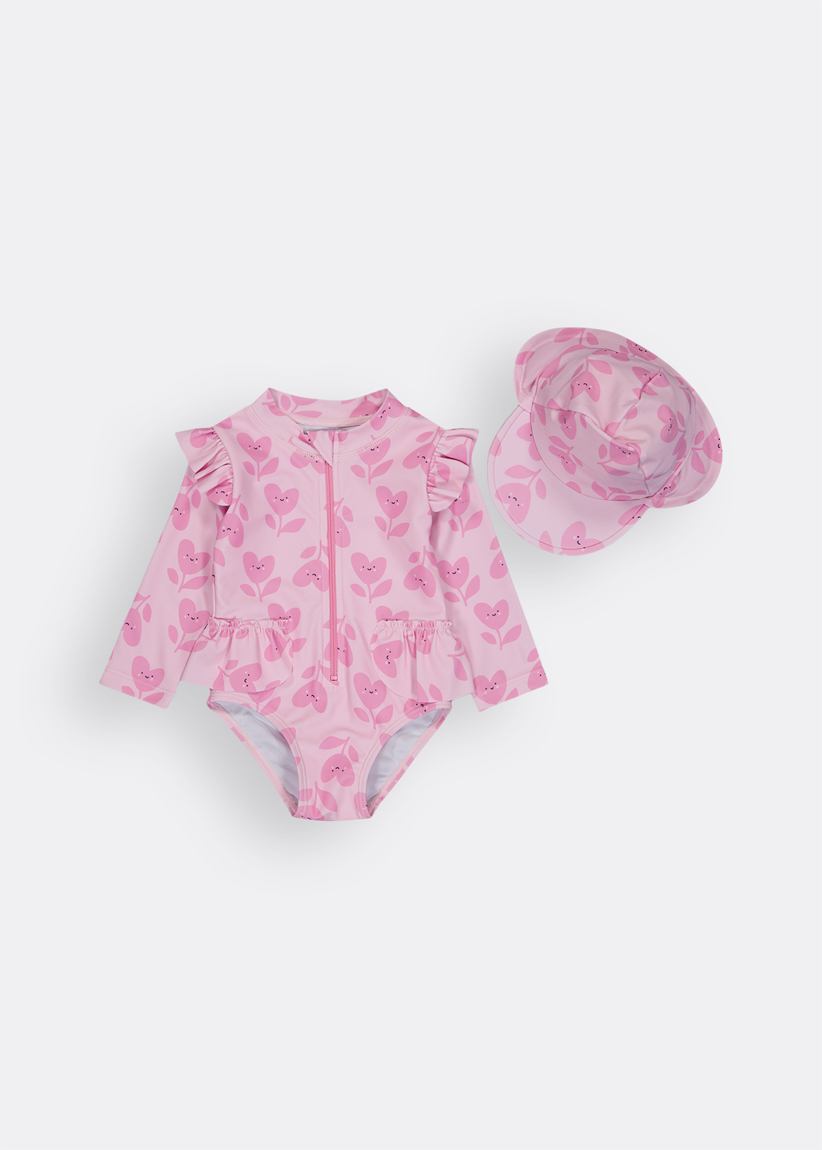 Printed UV Swimsuit & Cap set