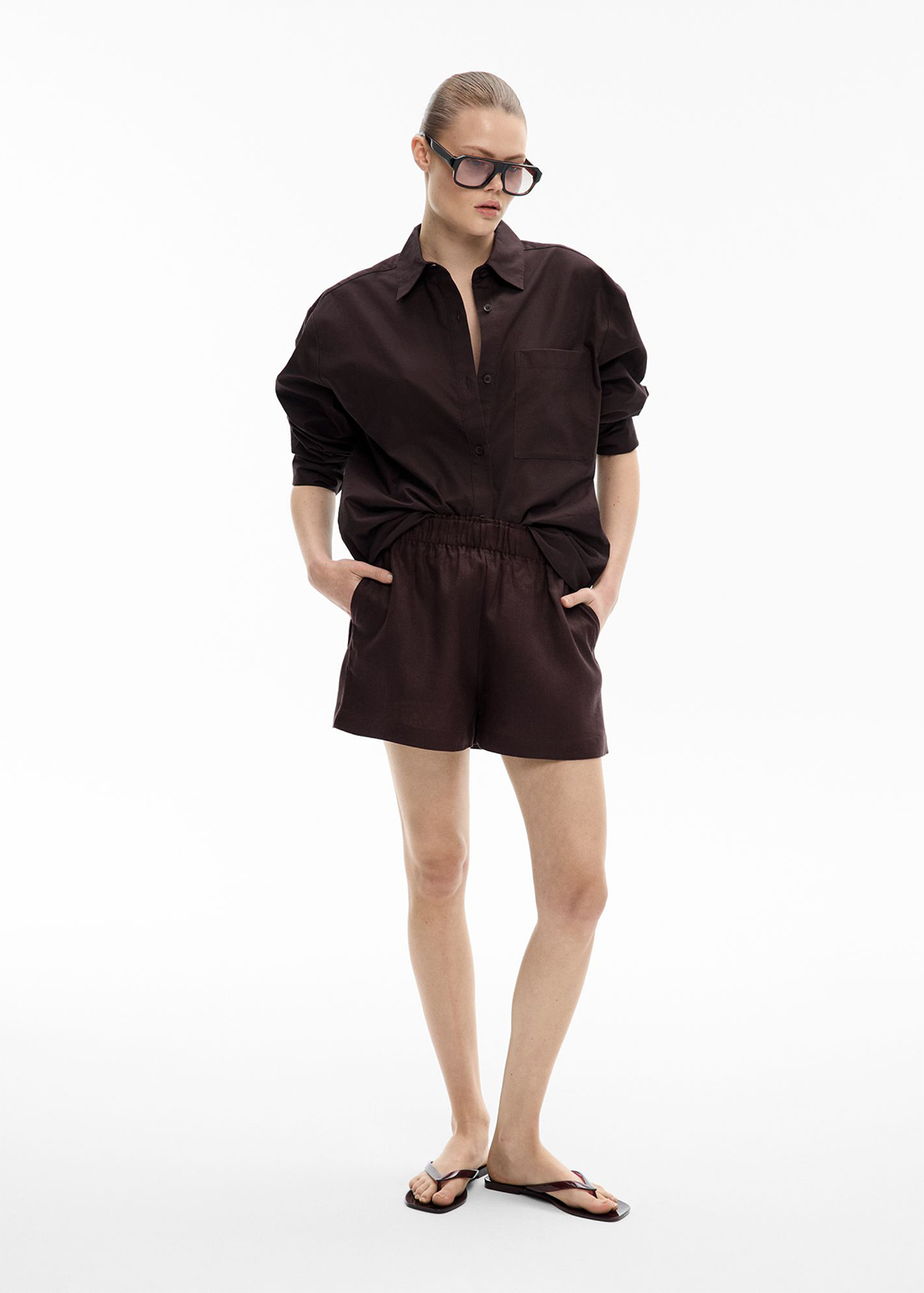 Pull On Linen Shorts