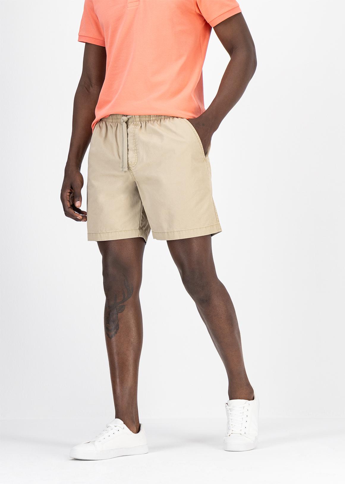 Pull-on Twill Plain Cotton Deck Shorts