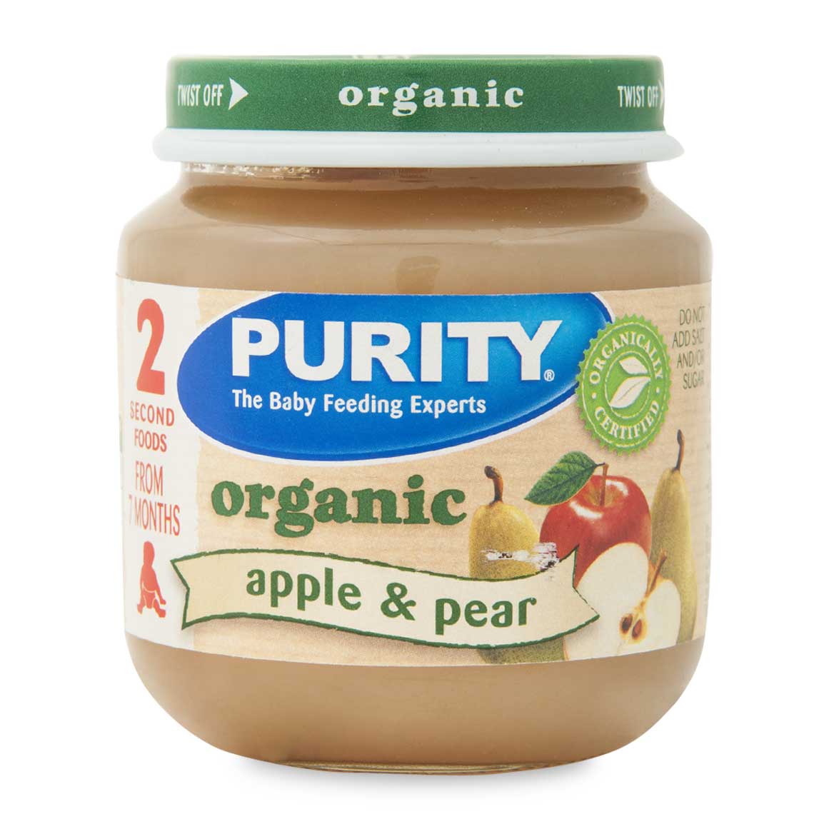 Purity Organic Apple & Pear Baby Food 125 ml | Woolworths.co.za