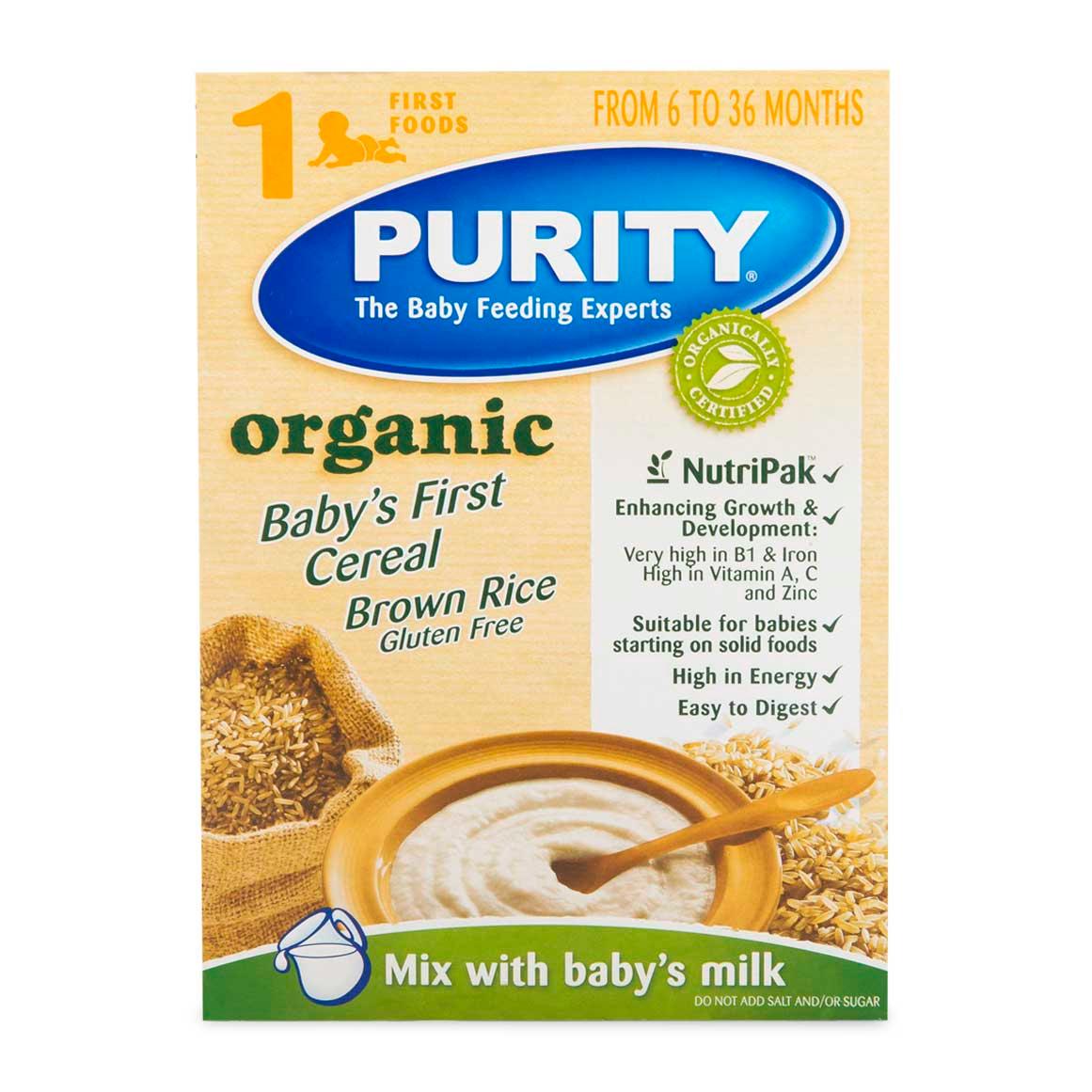 Purity Organic Brown Rice Baby's First Cereal 150 g