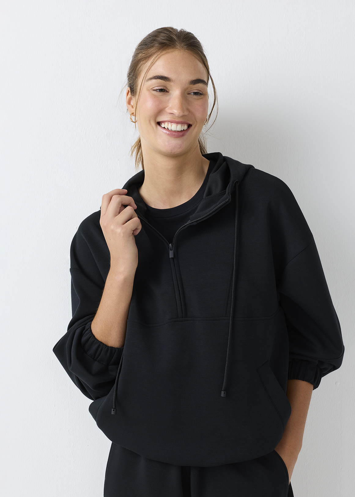 Quarter Zip Modal Blend Hoodie