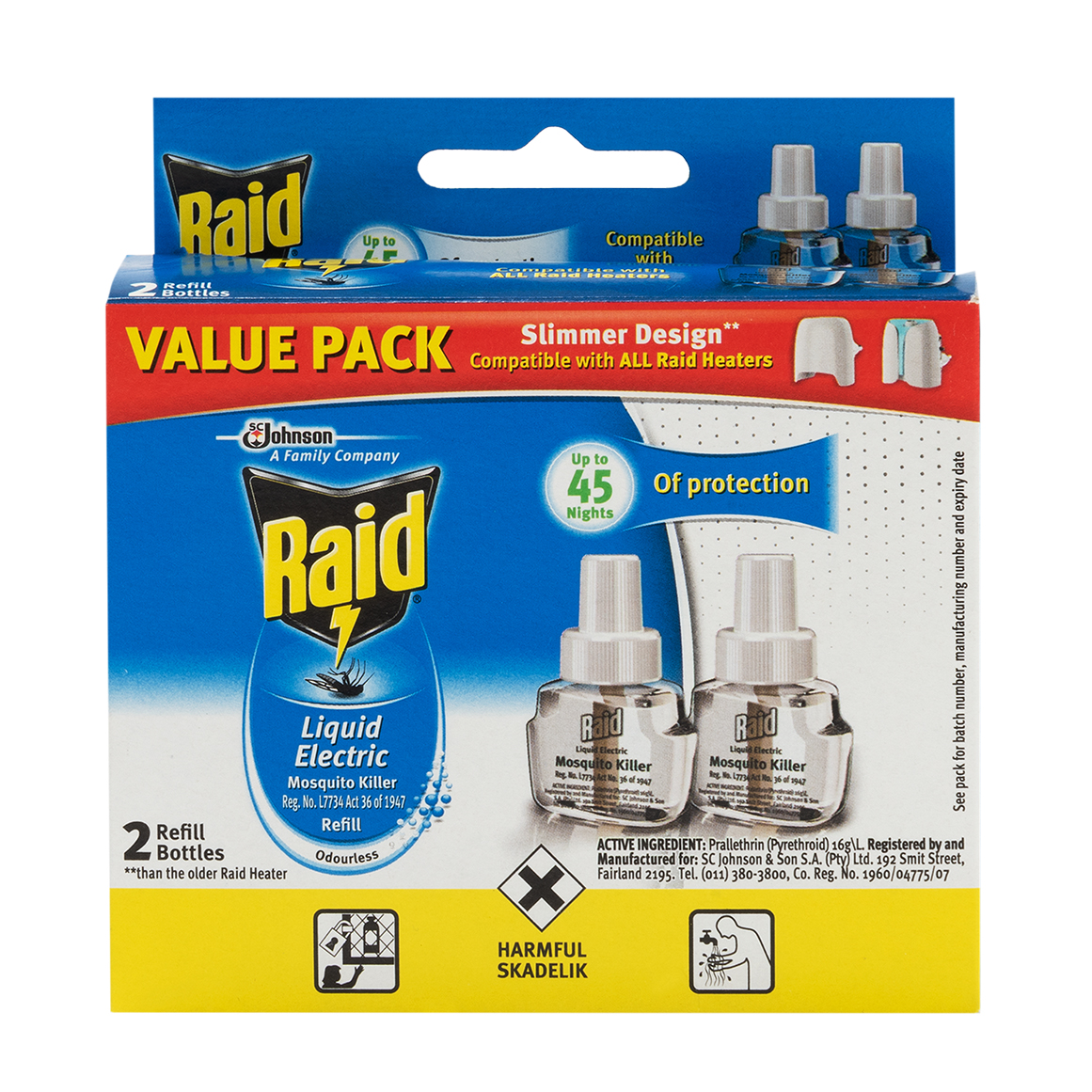 Raid Liquid Raid Liquid Electric Odourless Mosquito Killer Refill 2 pcs ...
