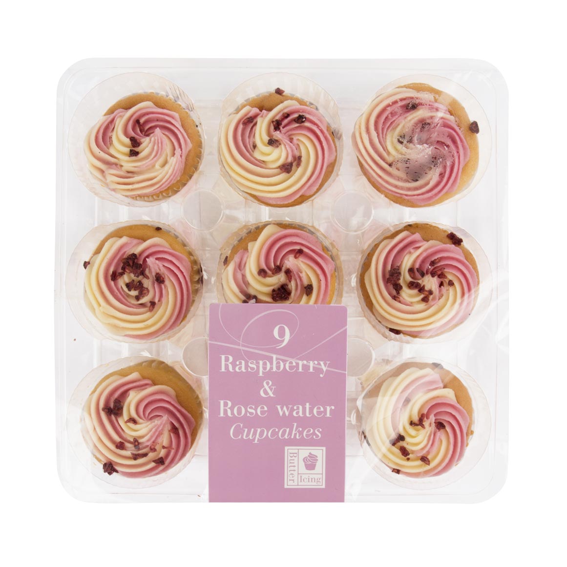 Woolworths Raspberry Icing Raspberry & Rose Water Cupcakes 9 pk | Woolworths.co.za