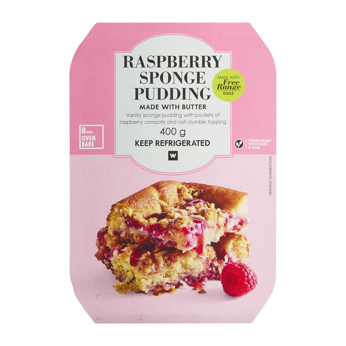 Raspberry Sponge Pudding 400 g