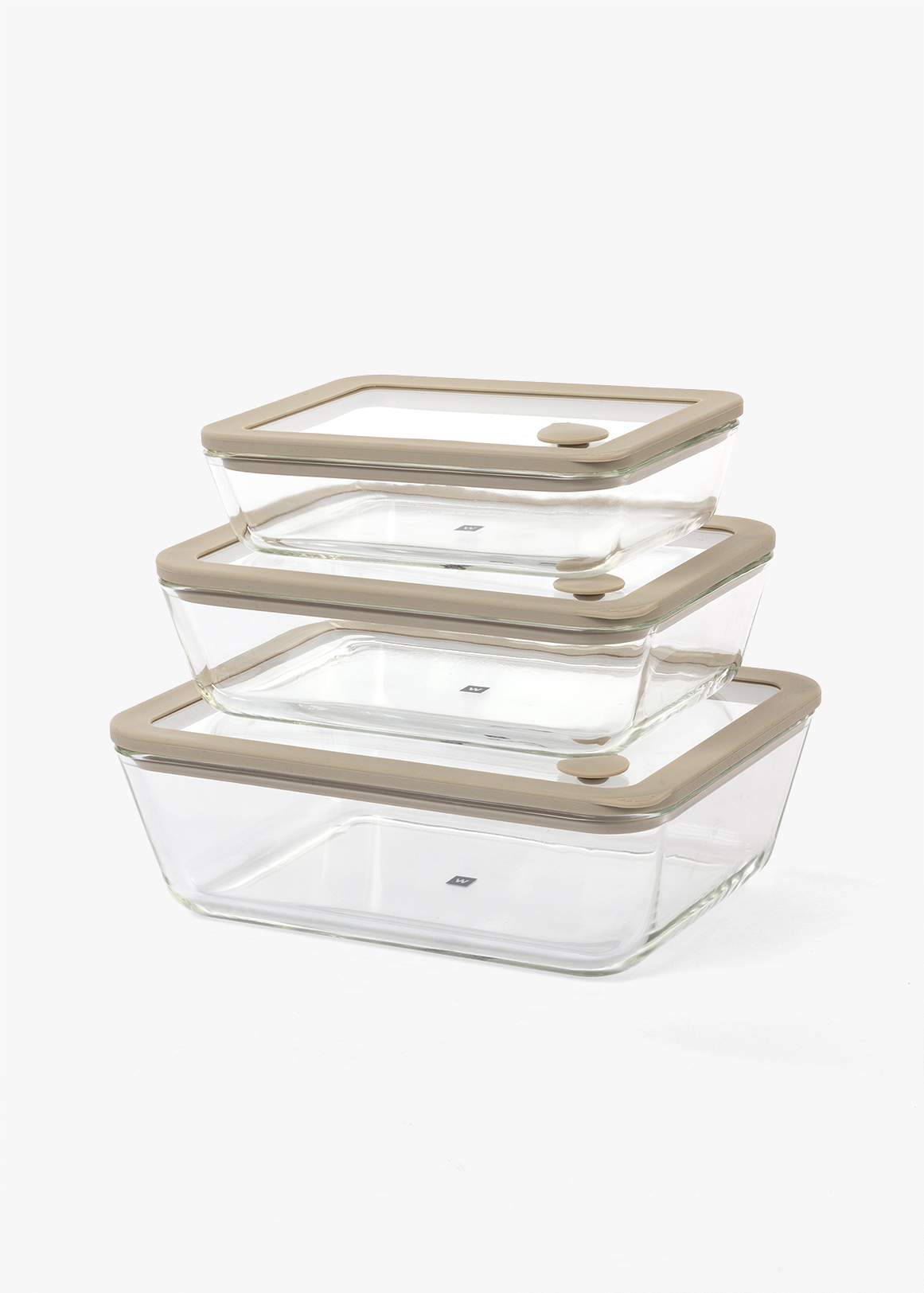 Rectangular Borosilicate Glass Containers 3 Pack