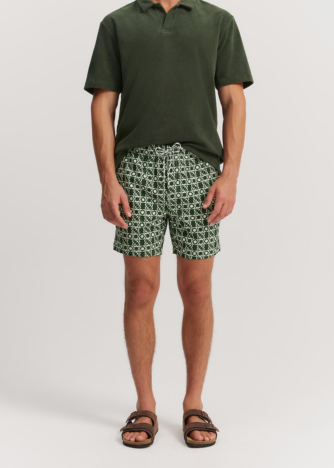 Recycled Polyester Blend Geometric Print Swim Short | Woolworths.co.za