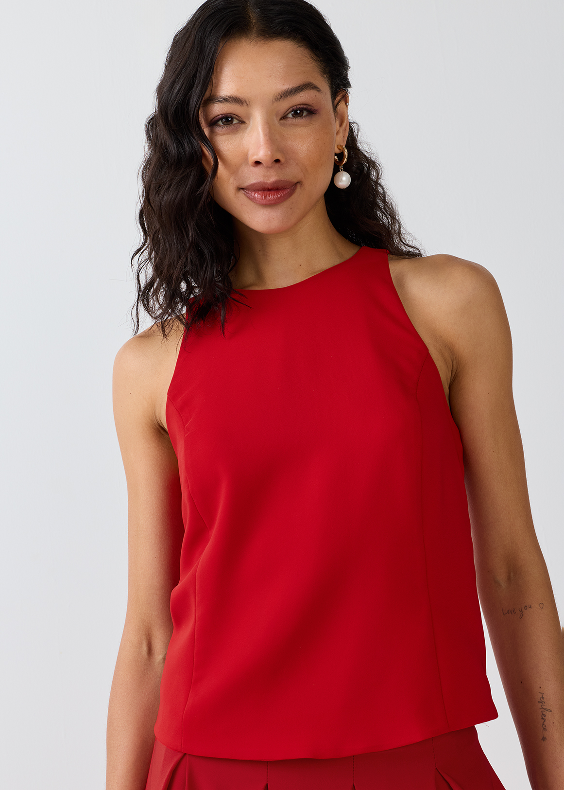 Red Sleeveless Top