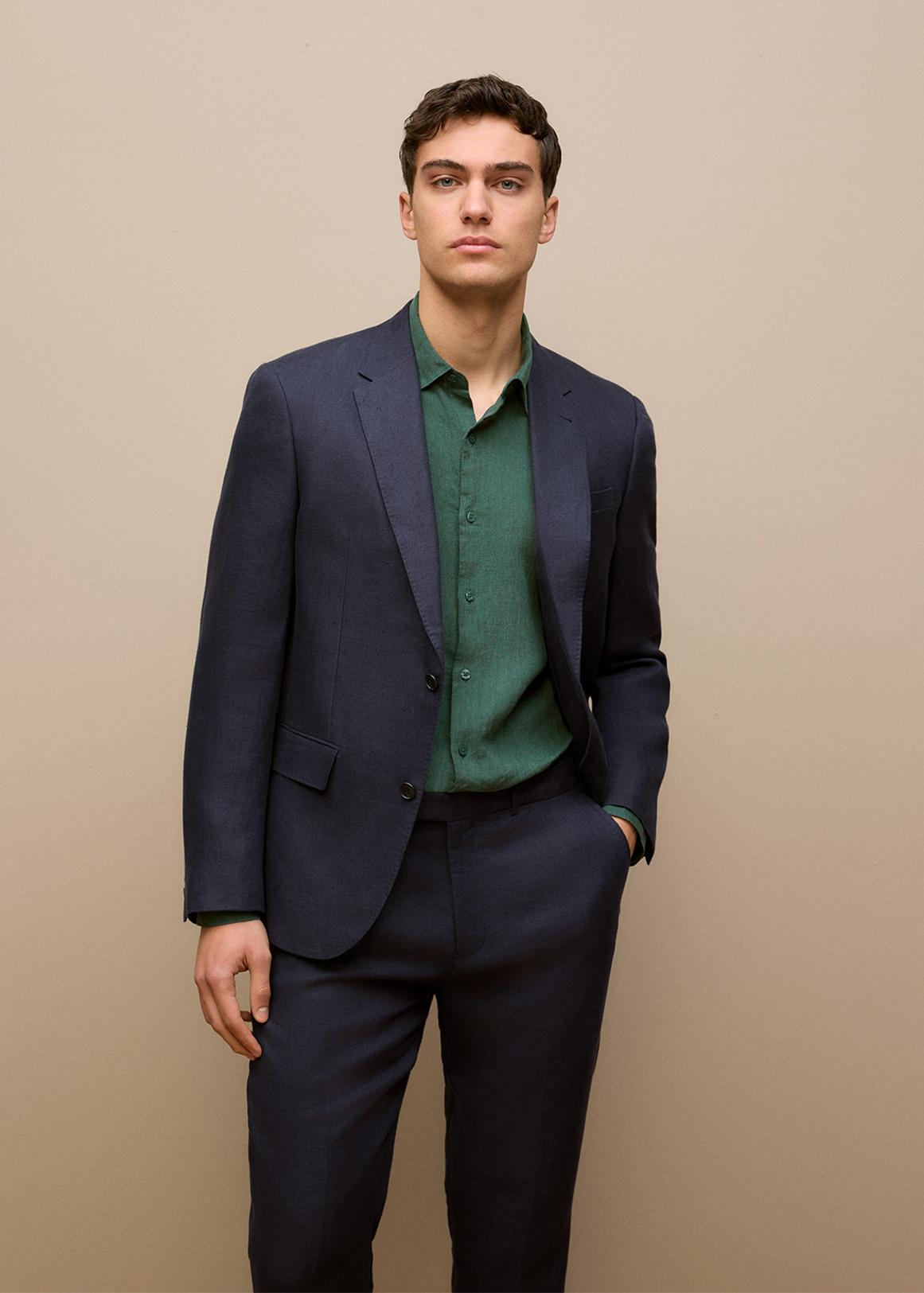 Regular Fit Belgian Linen Blazer