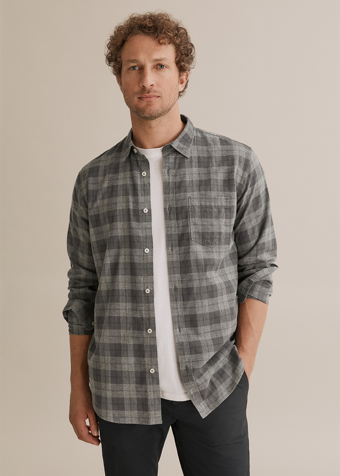 Regular Fit Brushed Cotton Shirt | Woolworths.co.za