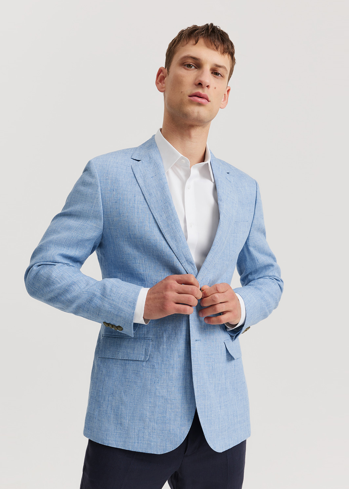 Regular Fit Chambray Linen Blazer | Woolworths.co.za