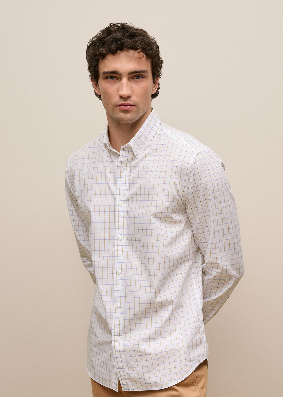 Regular Fit Cotton Poplin Check Shirt