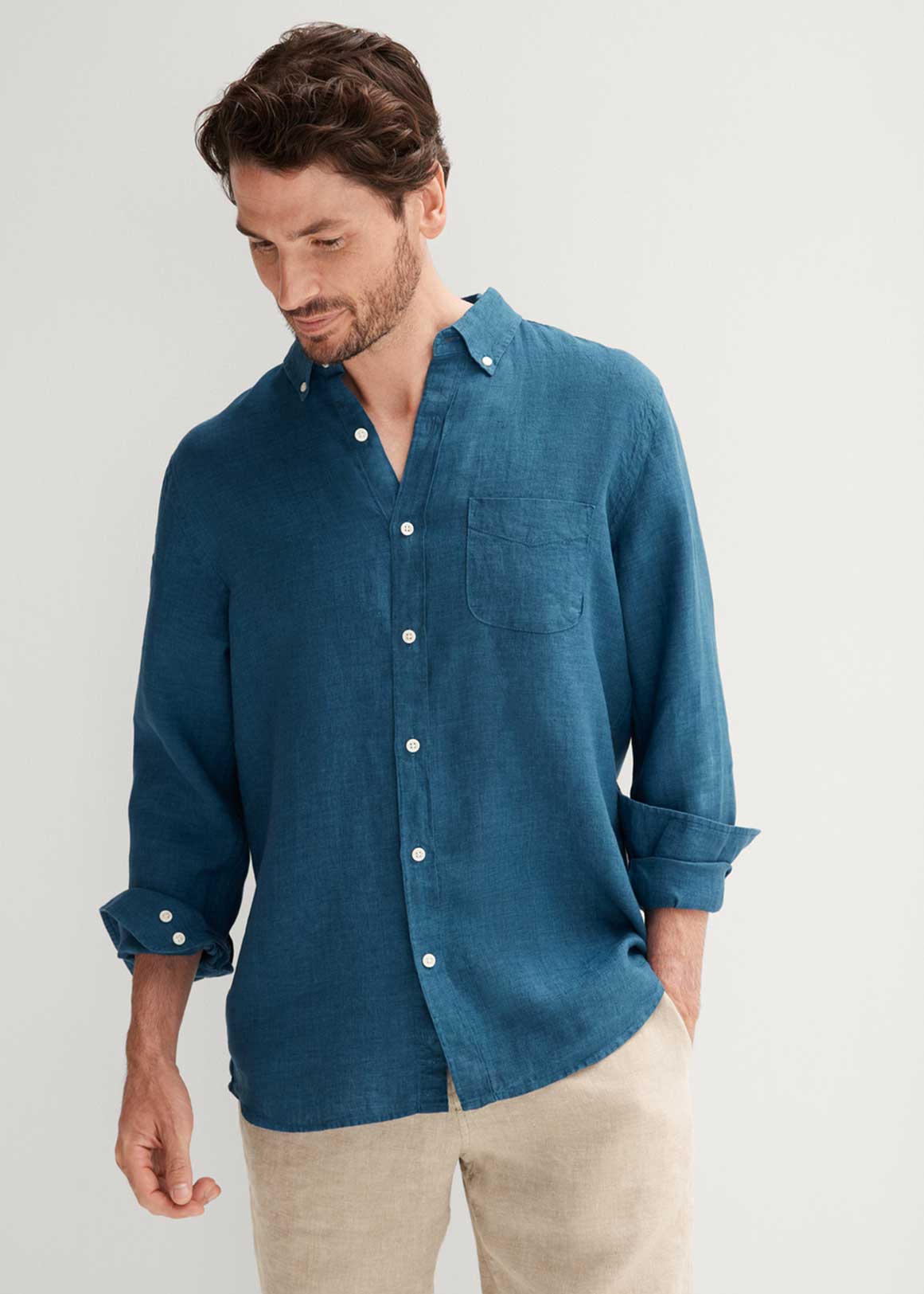 Regular Fit Delave Linen Long Sleeve Shirt | Woolworths.co.za
