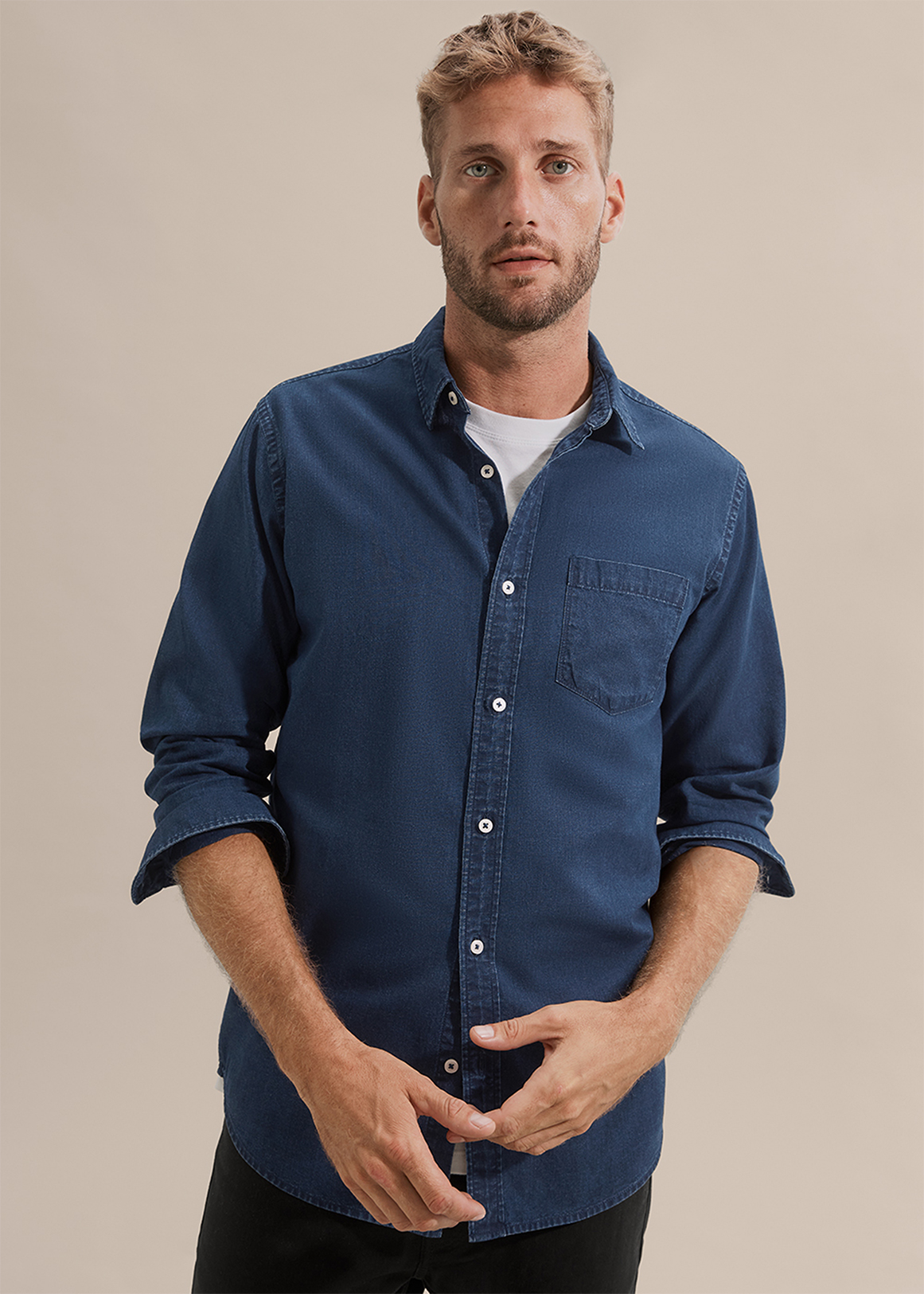 Regular Fit Denim Shirt | Woolworths.co.za