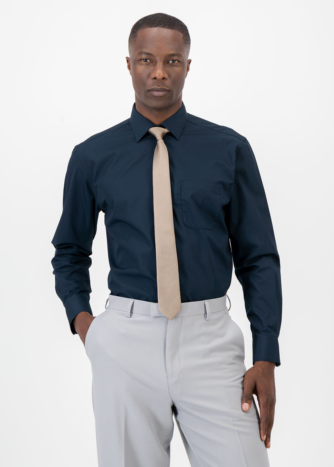 Regular Fit Easy Care Cotton Blend Colour Shirt