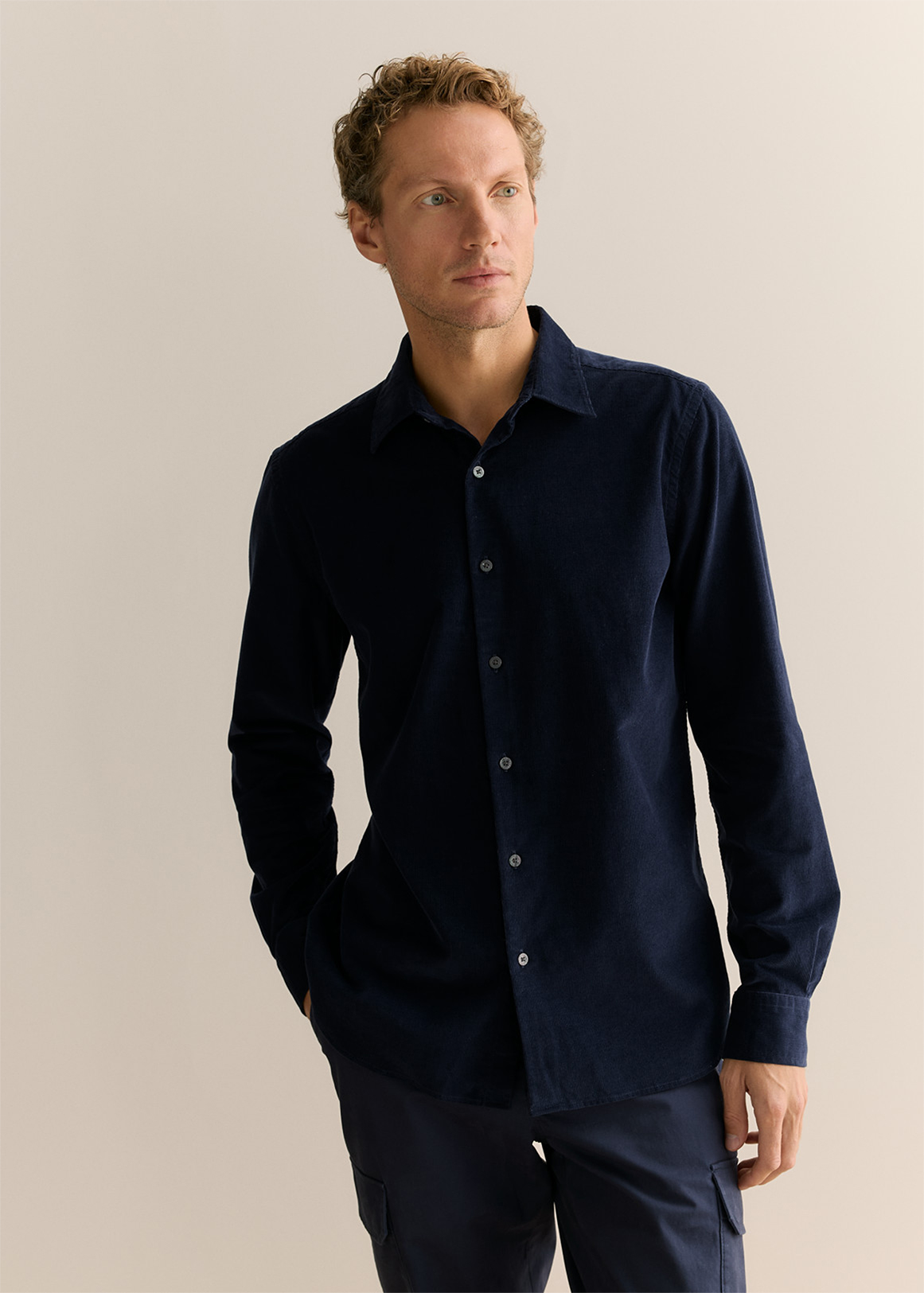 Regular Fit Featherwale Cord Shirt