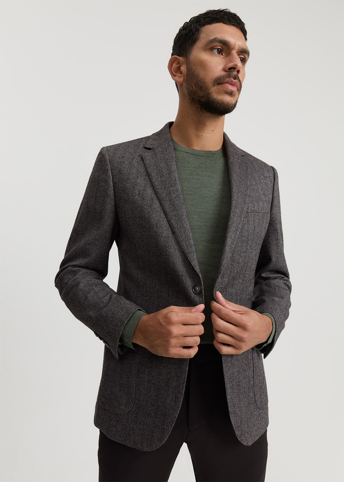 Regular Fit Herringbone Tweed Blazer | Woolworths.co.za