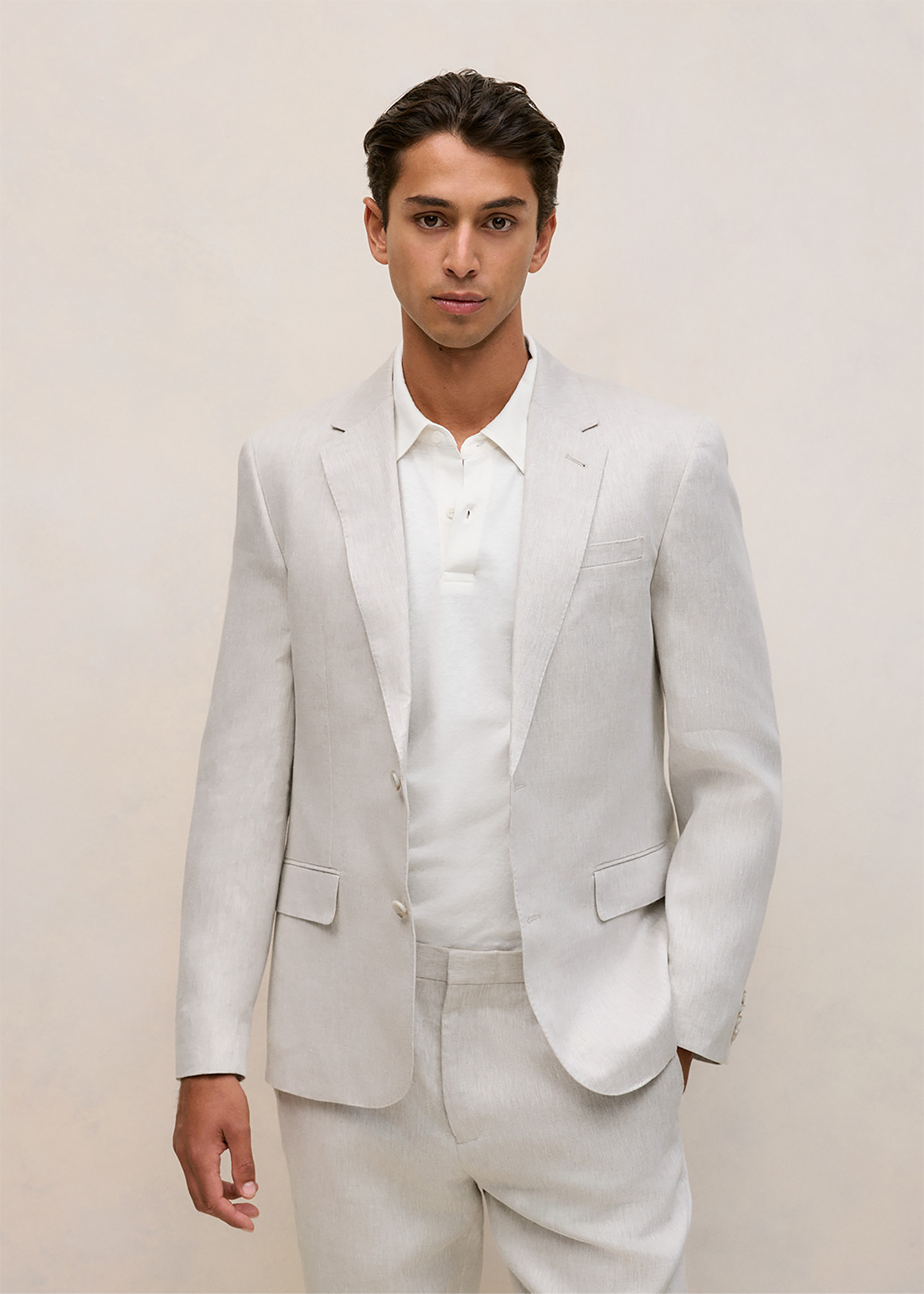 Regular Fit Linen Twill Blazer