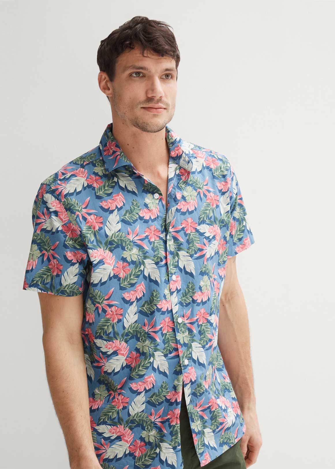 Regular Fit Shadow Tropical Print Shirt | Woolworths.co.za