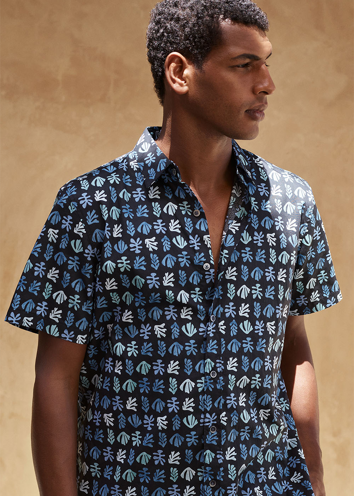 Regular Fit Summer Leaf Print Short Sleeve Shirt | Woolworths.co.za