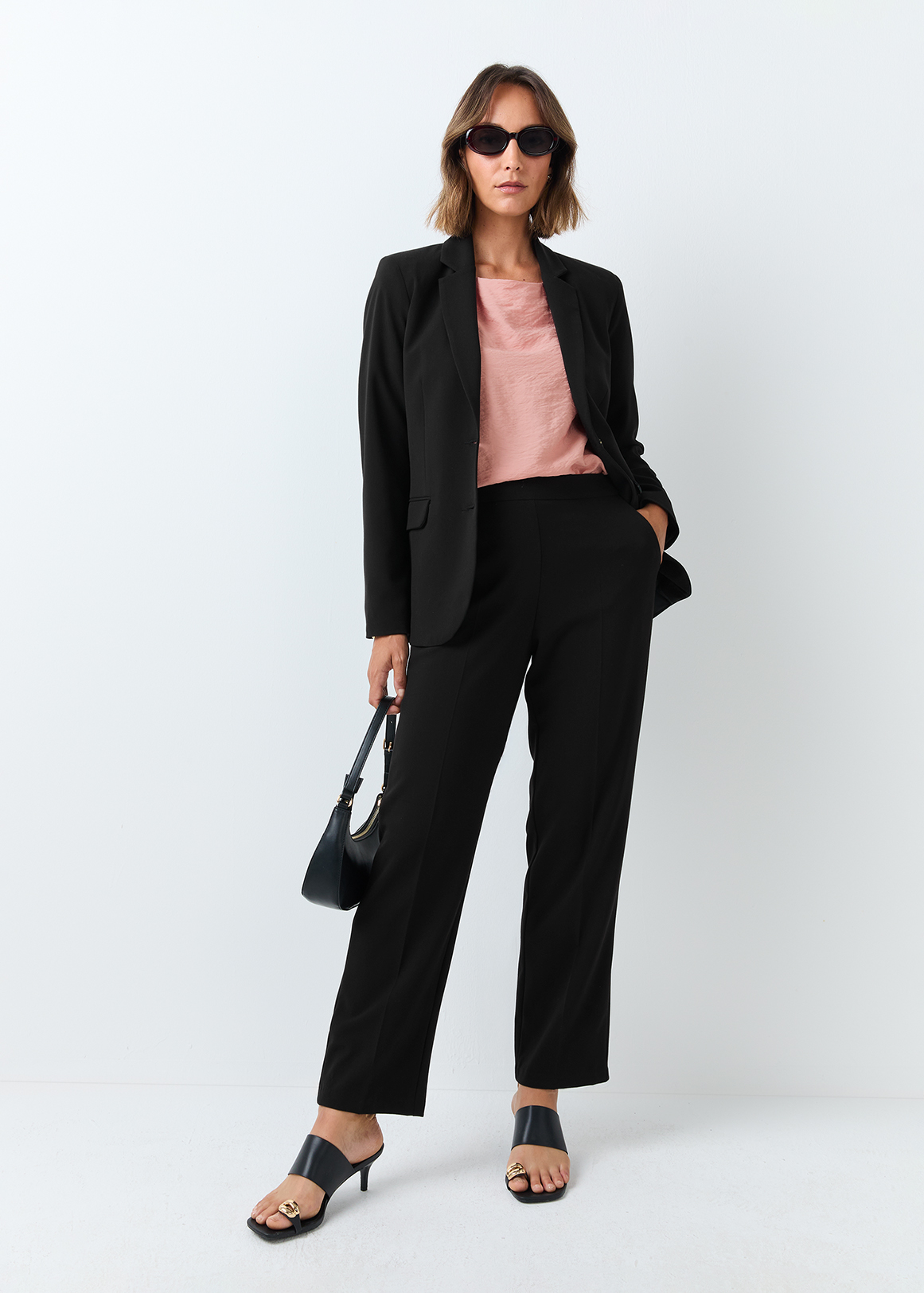 Regular Fit Tapered Leg Pants