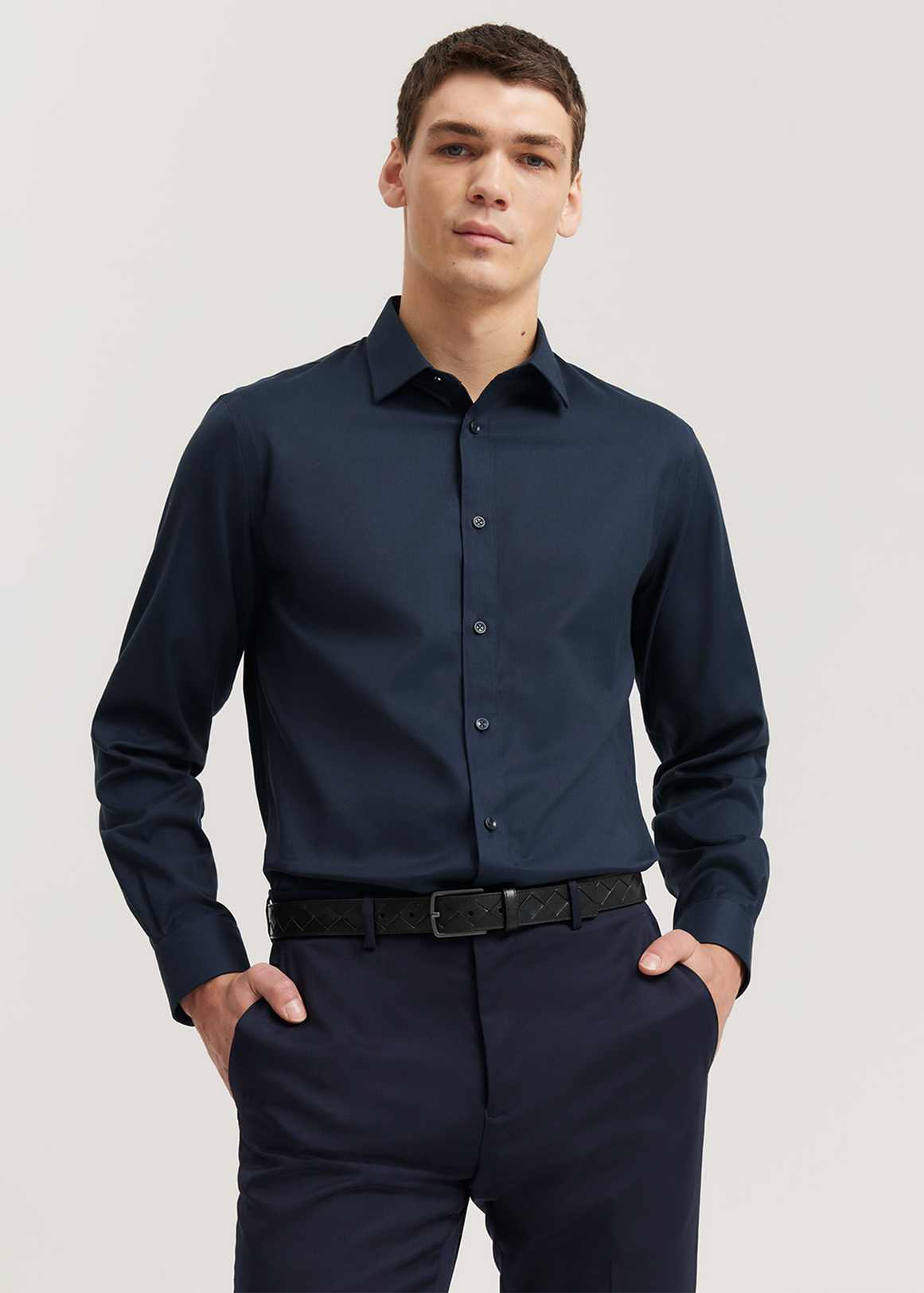 Regular Fit Textured Travel Shirt