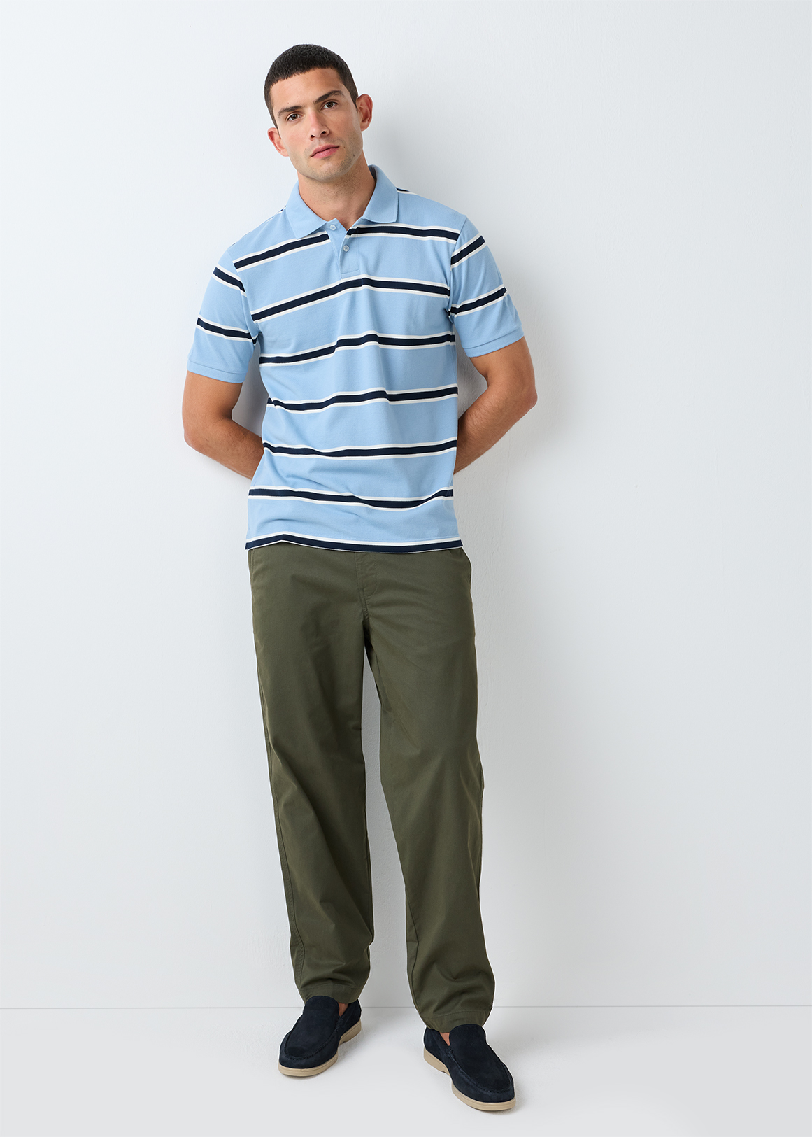 Relaxed Fit Stretch Cotton Chinos