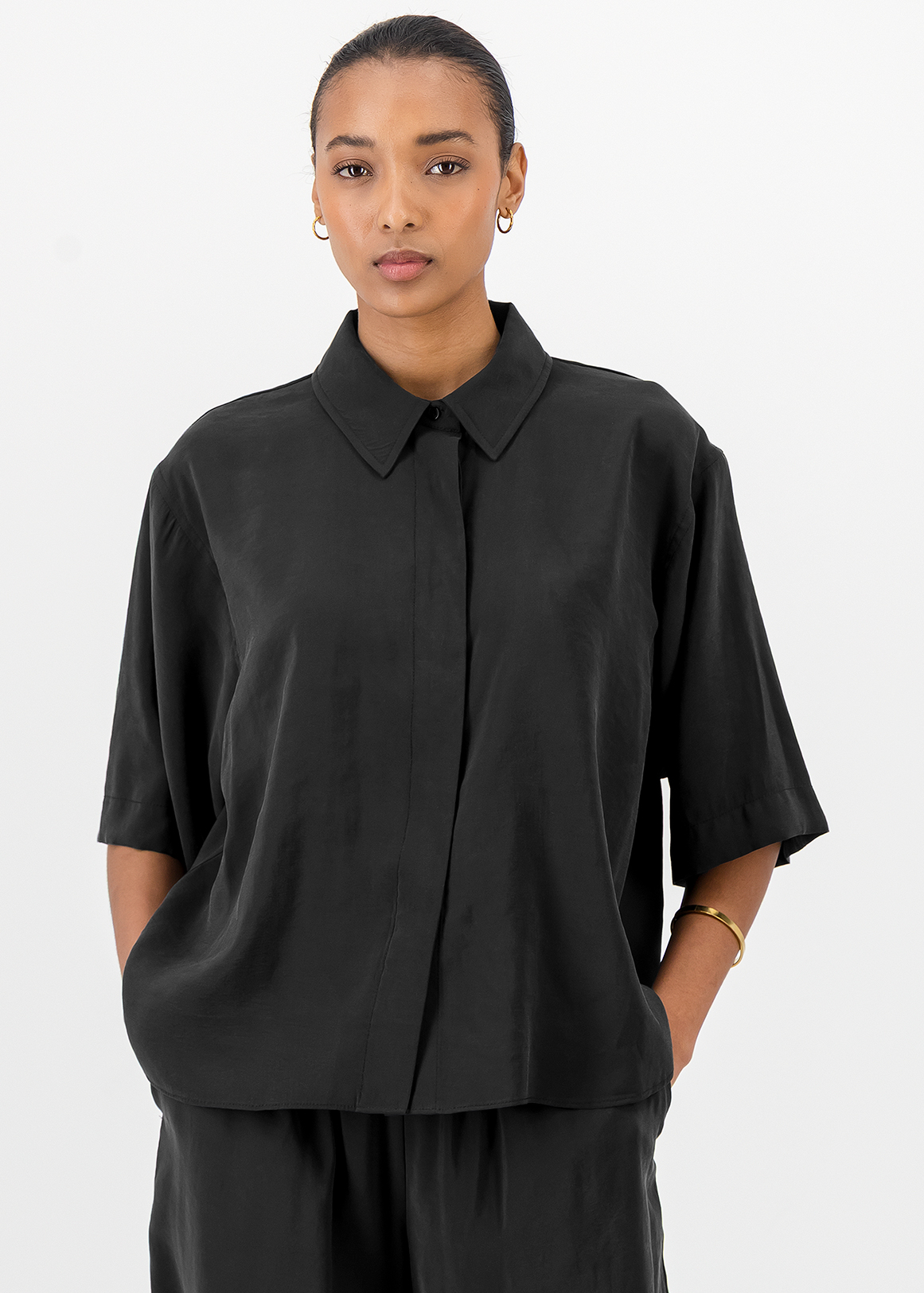 Relaxed Modal Blend Shirt
