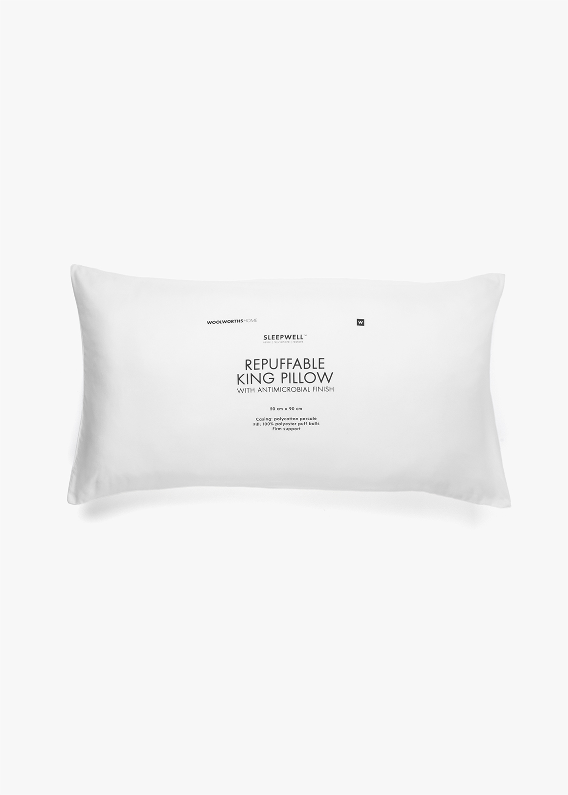 Repuffable Hypoallergenic Firm Support King Pillow
