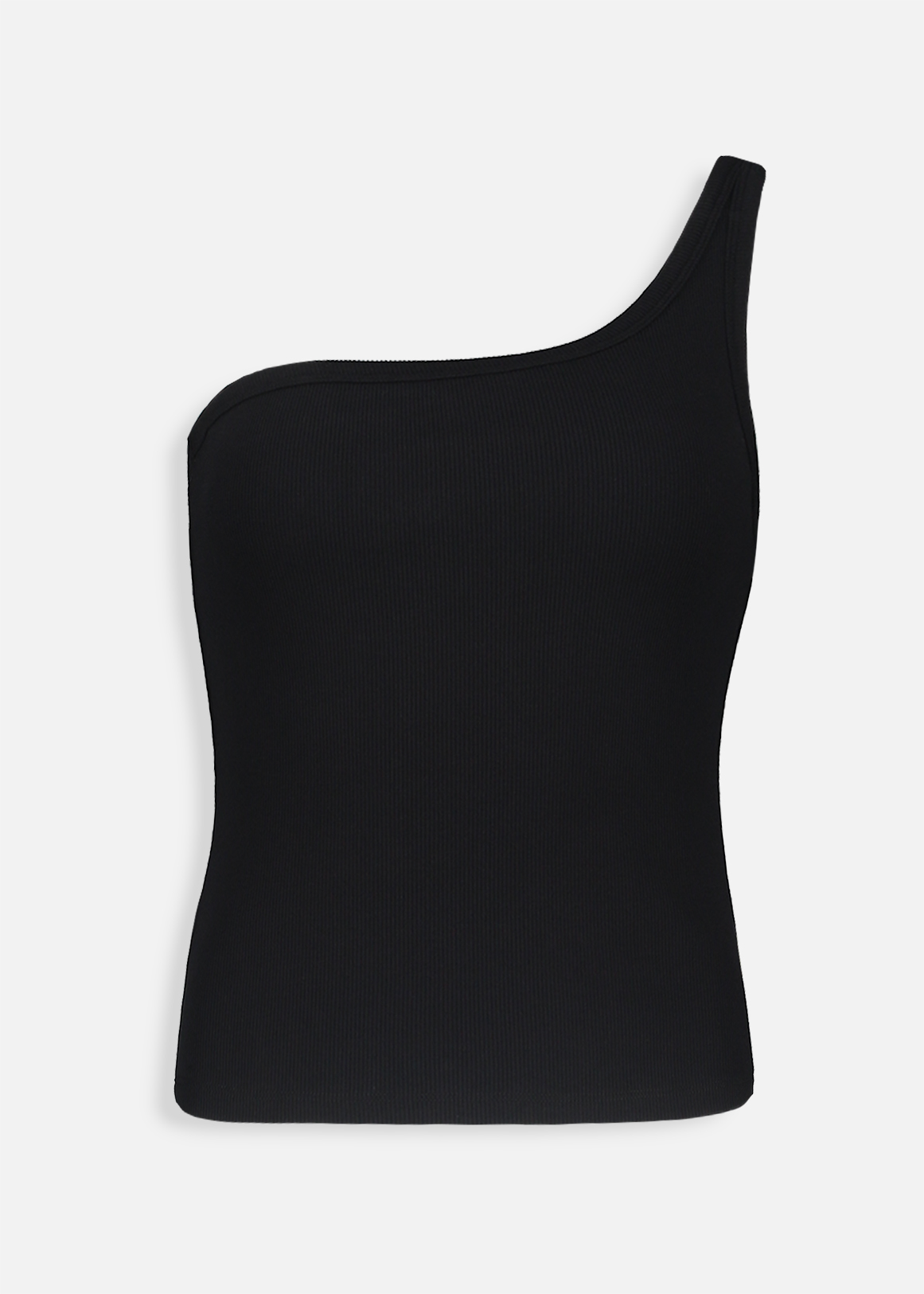 Ribbed Asymmetric One Shoulder Vest | Woolworths.co.za