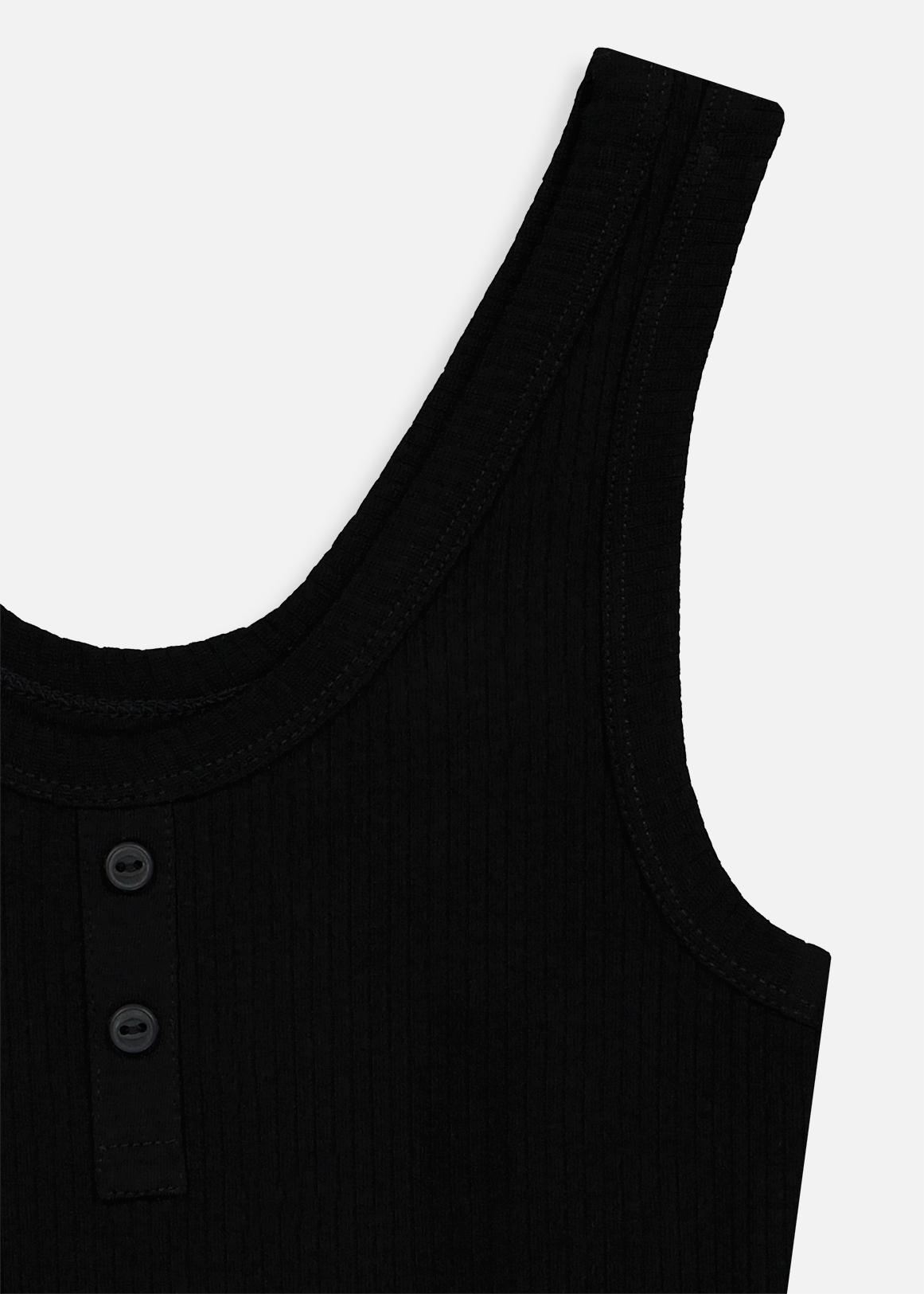 Ribbed Button Vest