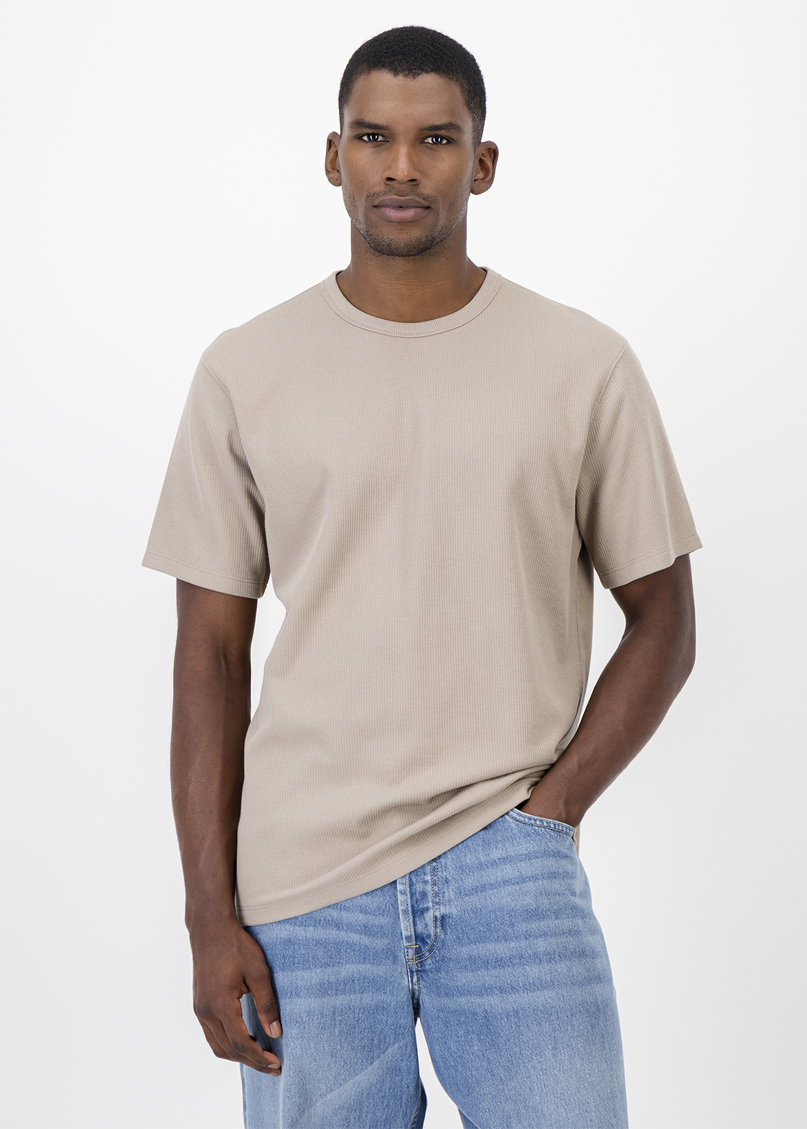 Ribbed Cotton T-shirt