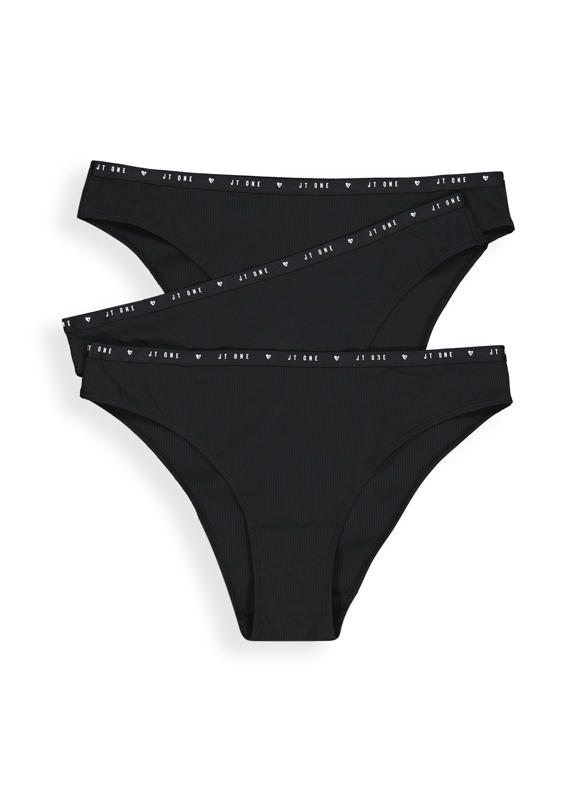 Ribbed Microfibre Brazilians 3 Pack