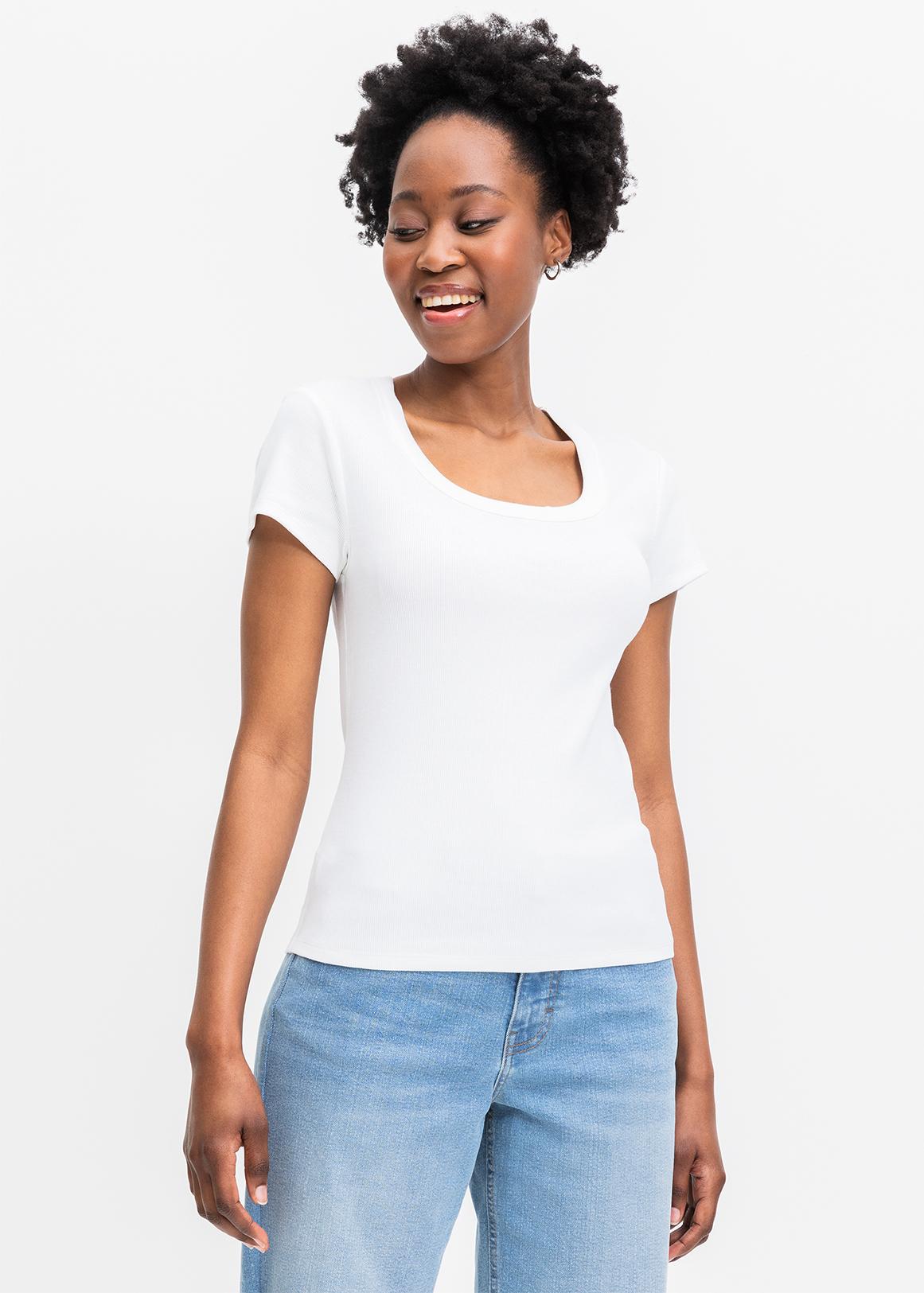 Ribbed Cotton T-shirt