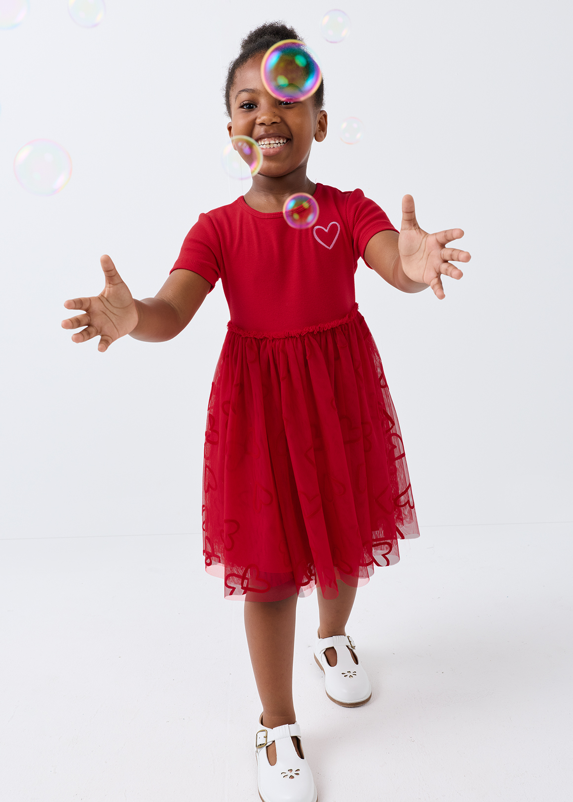 Ribbed Tulle Dress