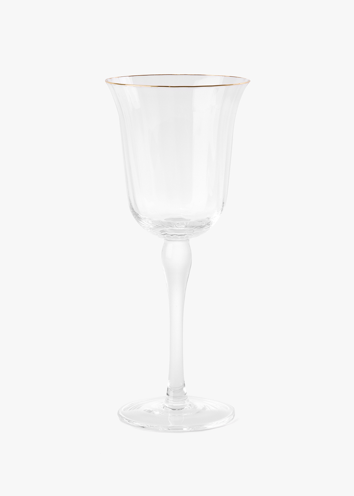 Ribbed Wine Glass