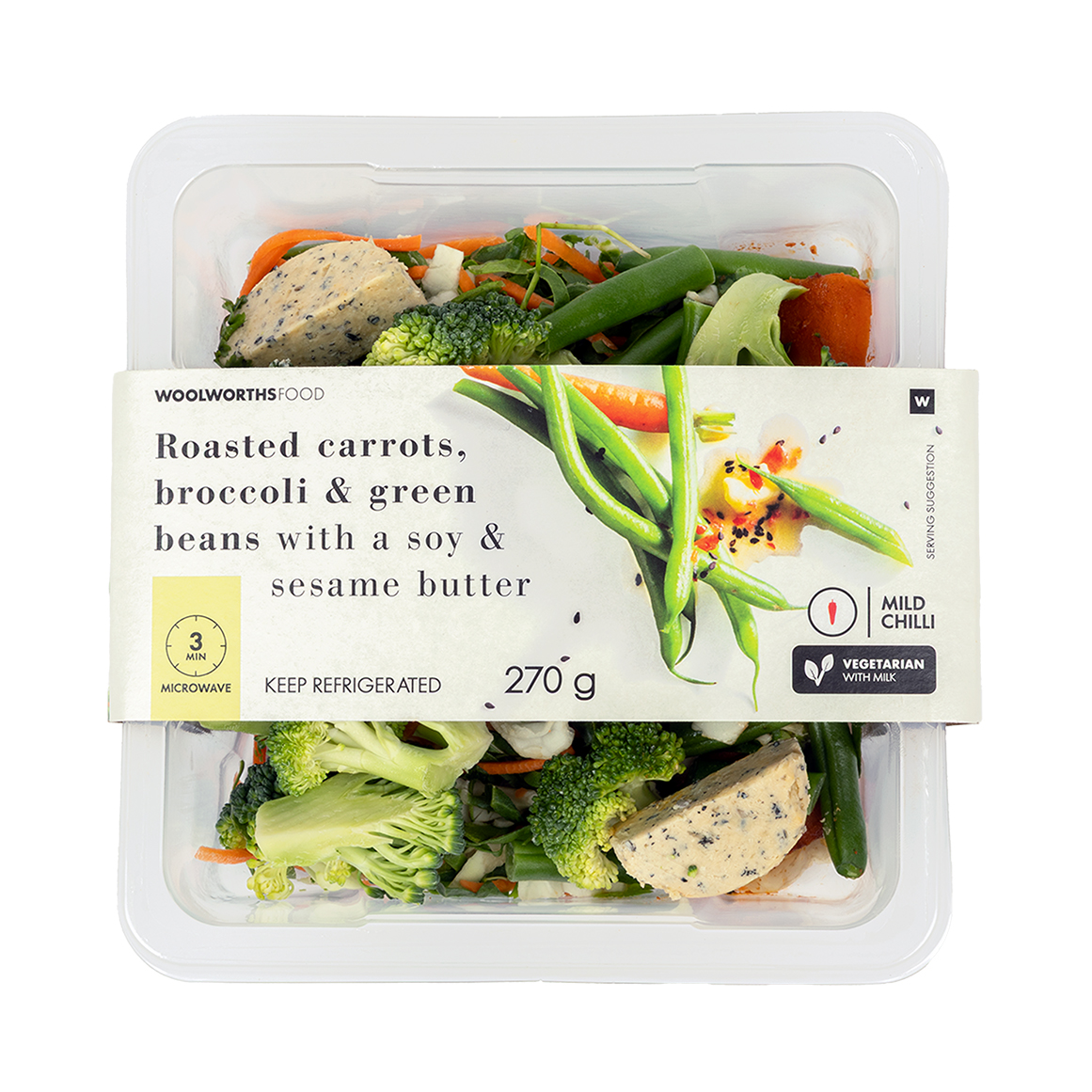 Roasted Carrots, Broccoli & Green Beans 270 g