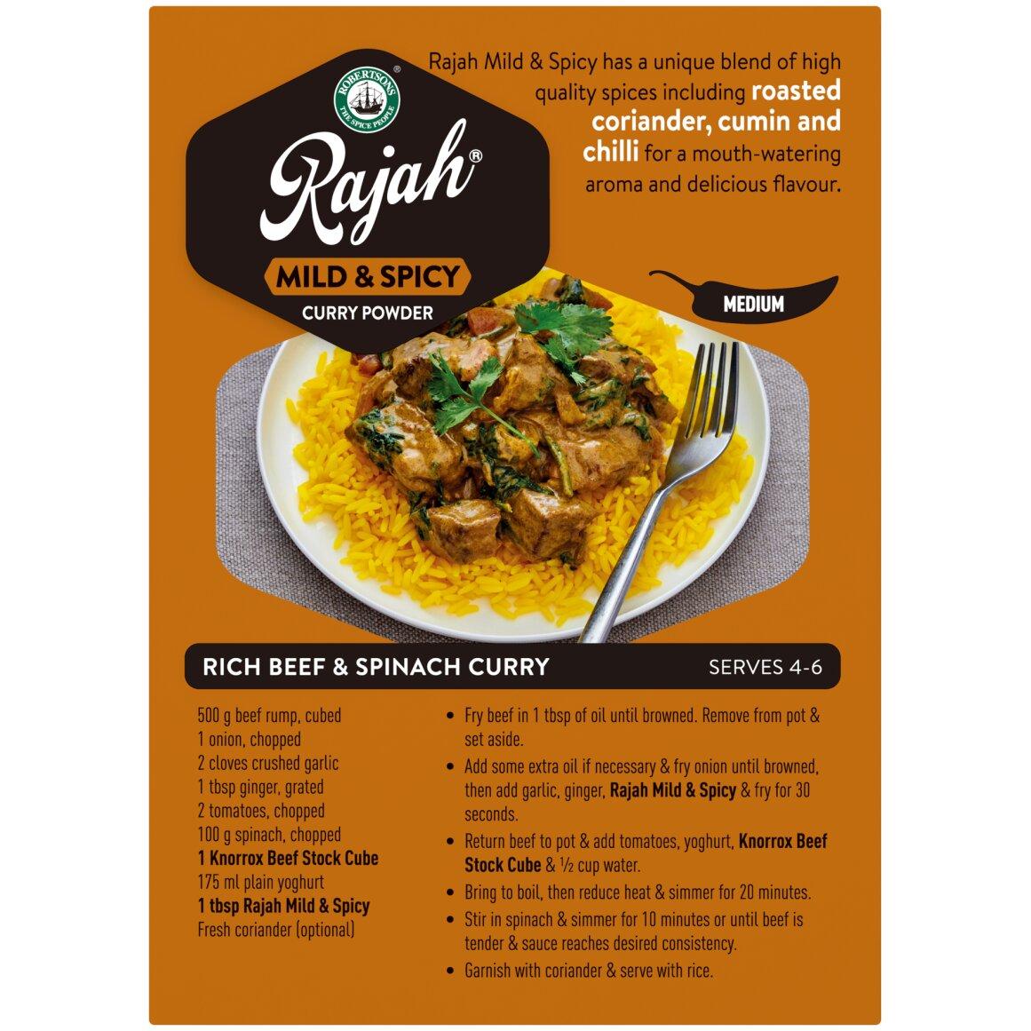 Robertsons Rajah Mild and Spicy Curry Powder 100 g