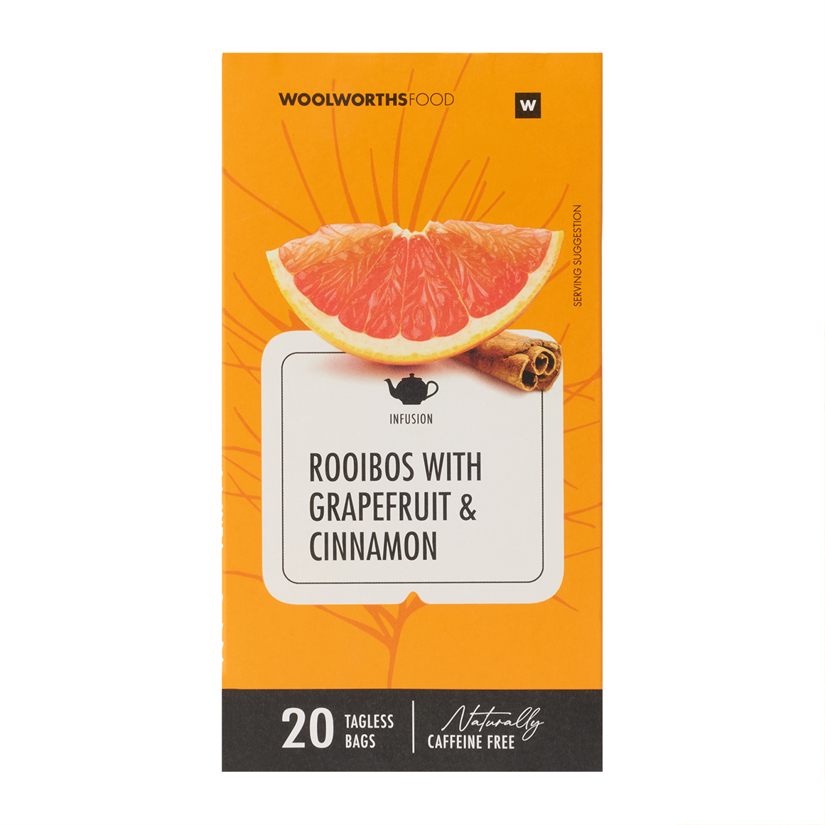Rooibos with Grapefruit and Cinnamon Infusion Tagless Bags 20 pk