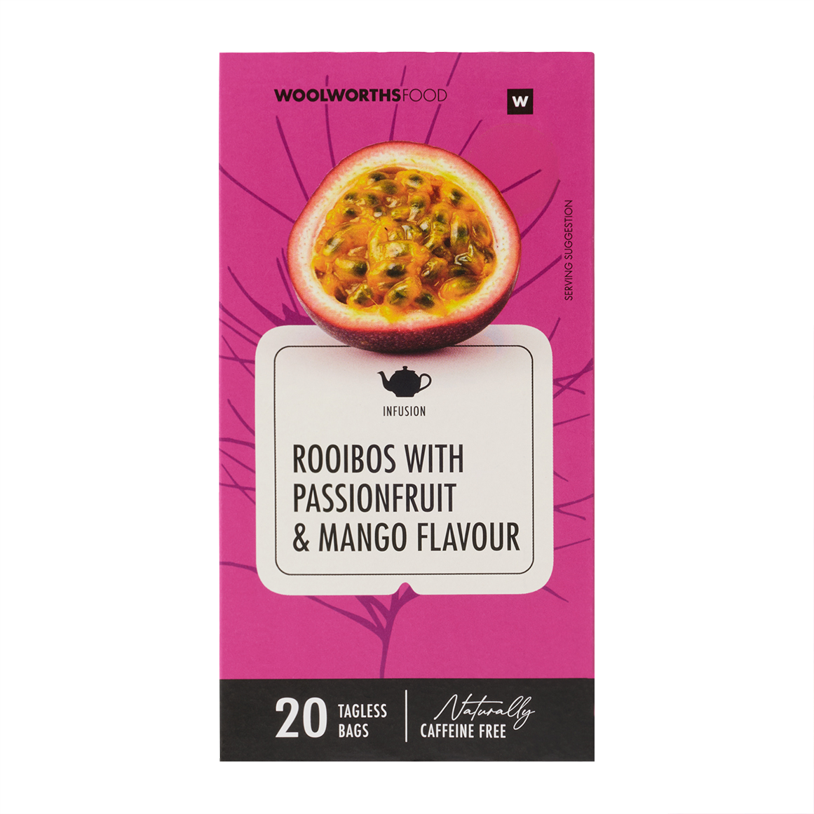 Rooibos with Passionfruit and Mango Flavour Infused Tagless Bags 20 pk