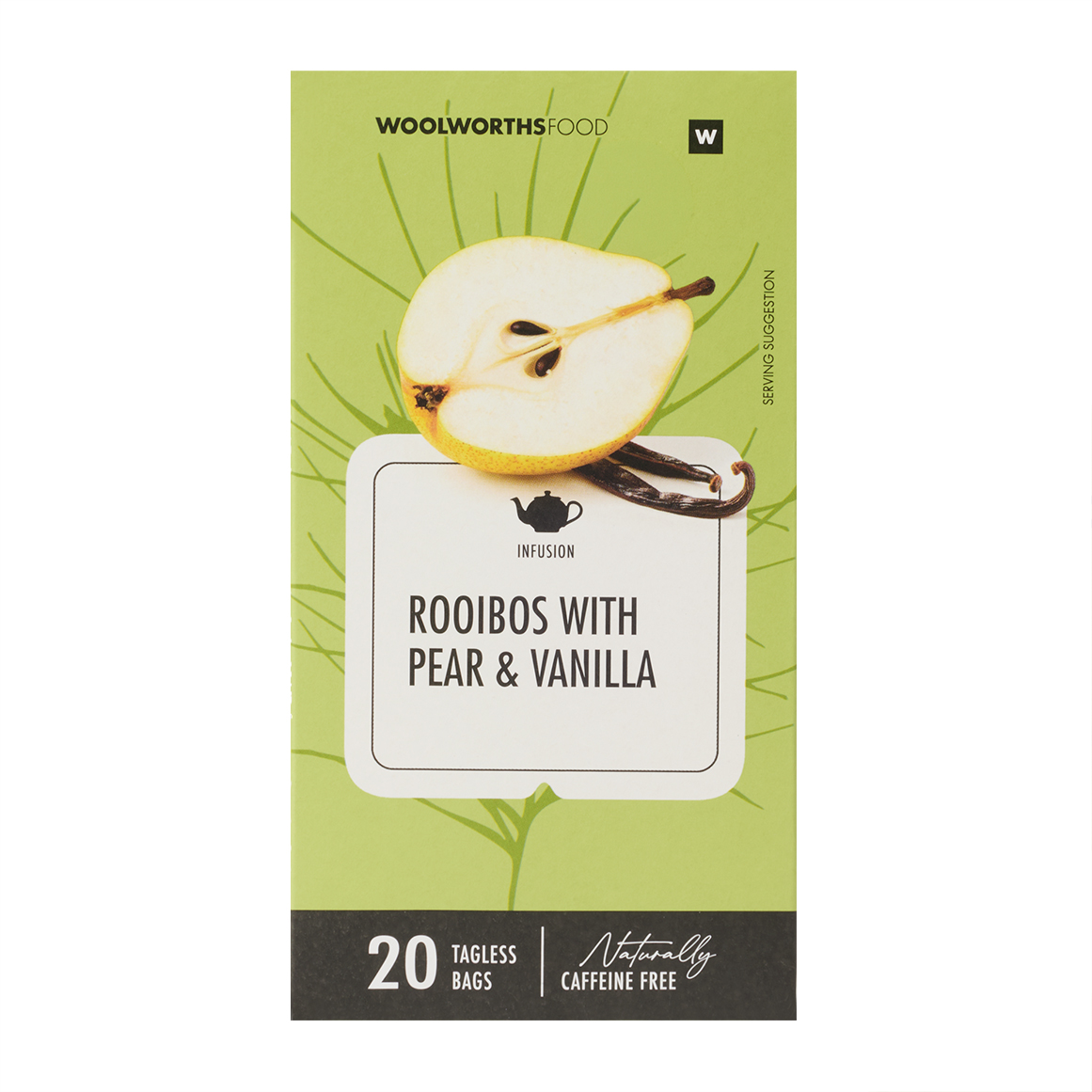 Rooibos with Pear and Vanilla Infusion Tagless Bags 20 pk