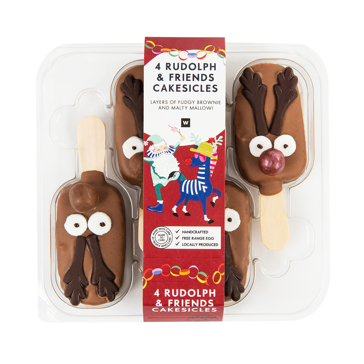 Tea Cakes Rudolph Rudolph & Friends Cakesicles 4 pk | Woolworths.co.za