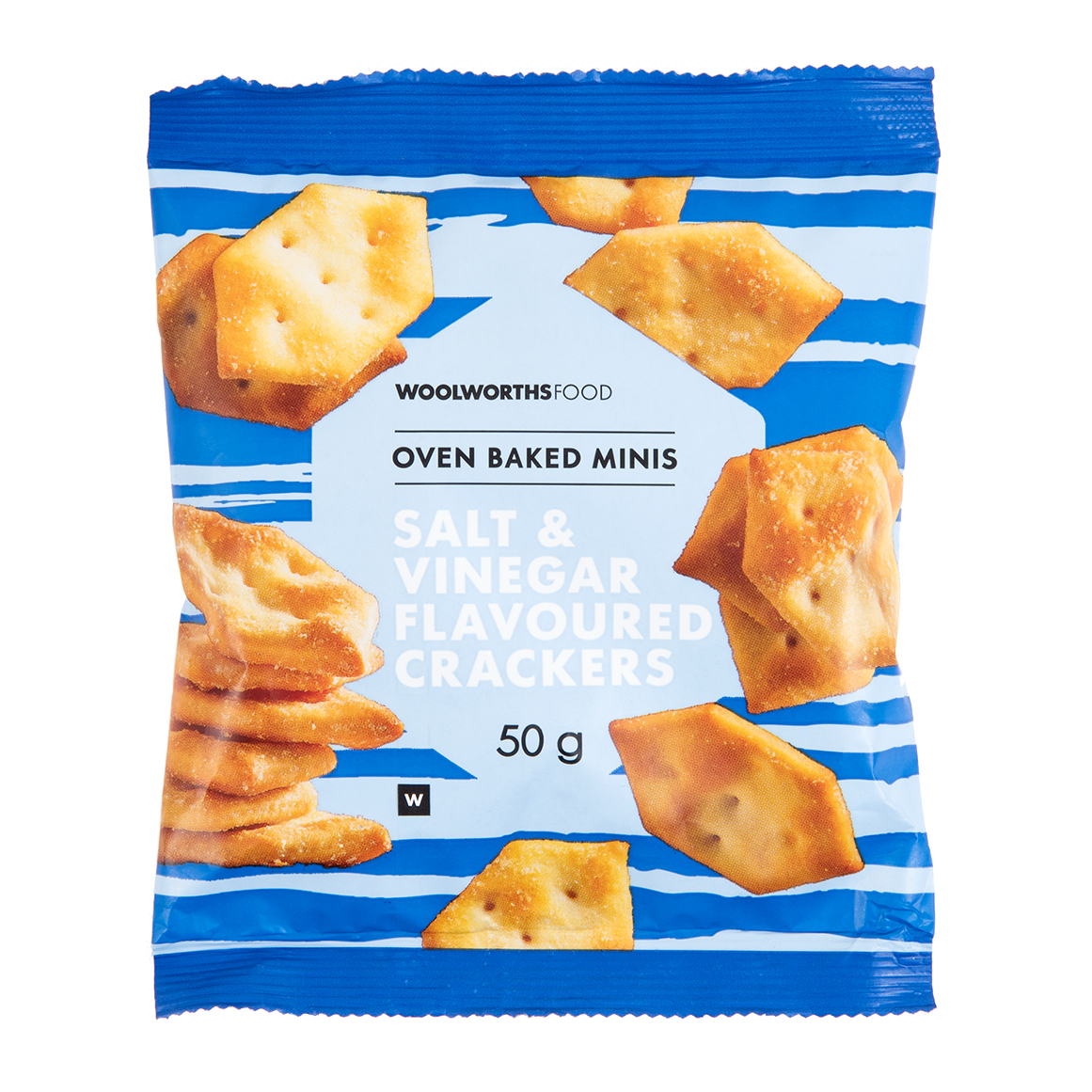 Salt and Vinegar Flavoured Mini Crackers 50 g