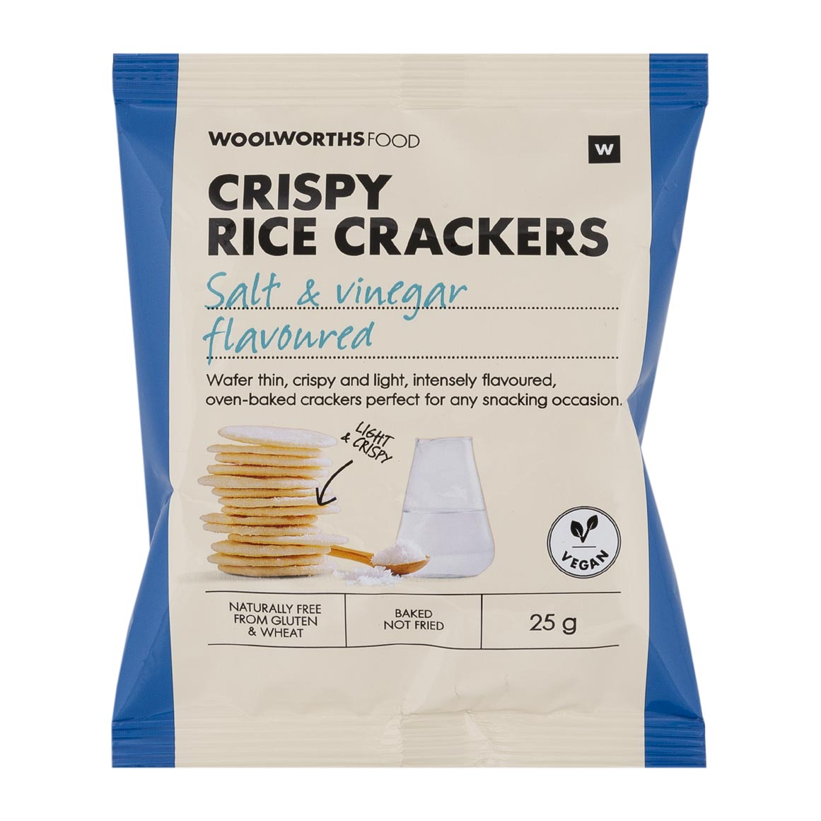 Salt and Vinegar Flavoured Rice Crackers 25 g