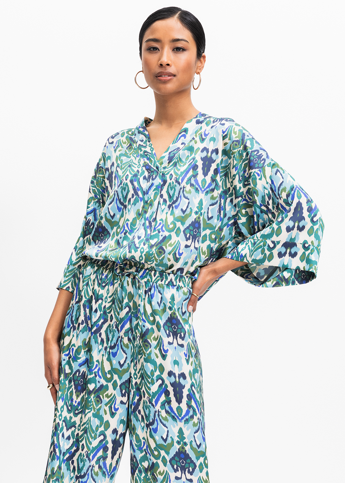 Satin Kimono Sleeve Tunic | Woolworths.co.za