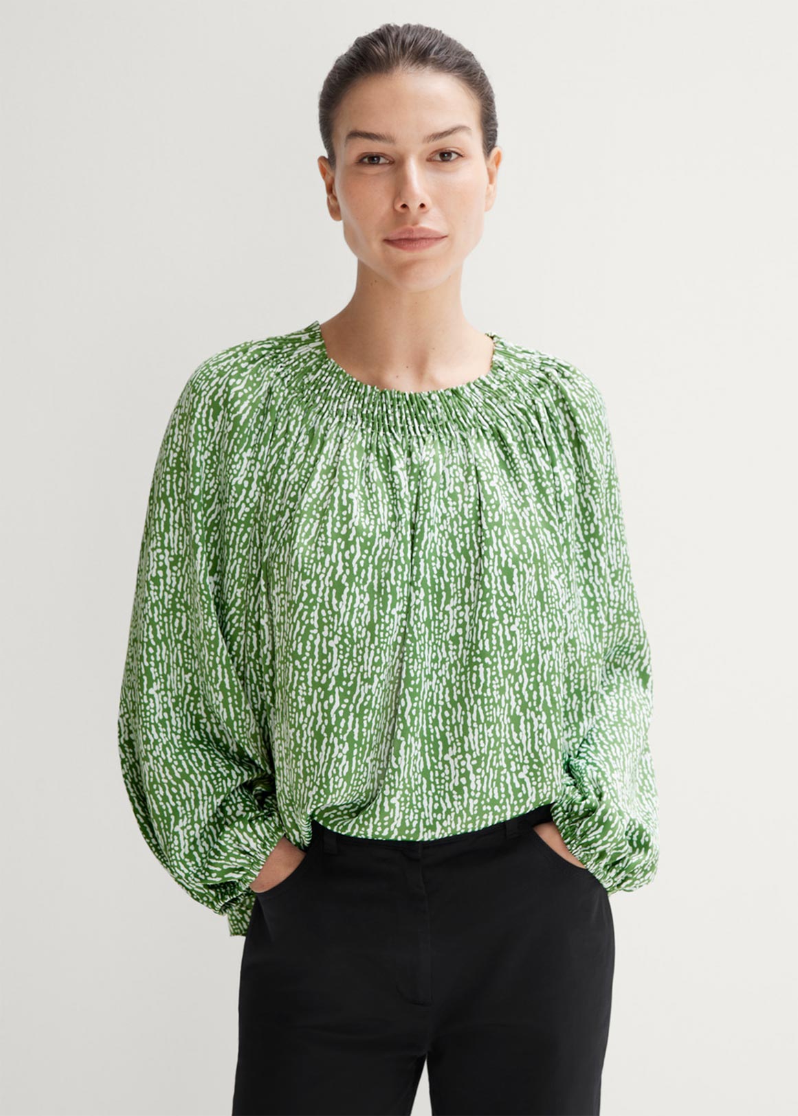 Satin Speckle Blouse | Woolworths.co.za