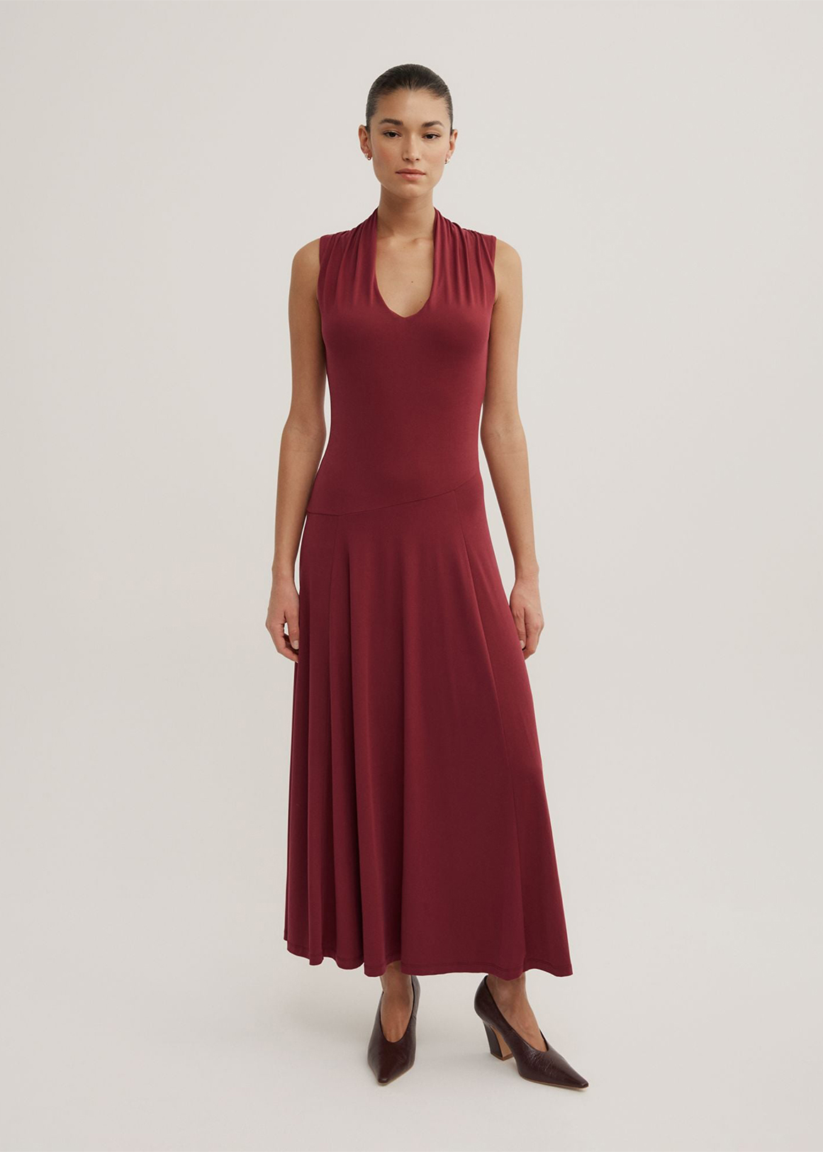 Scoop Neck Jersey Dress