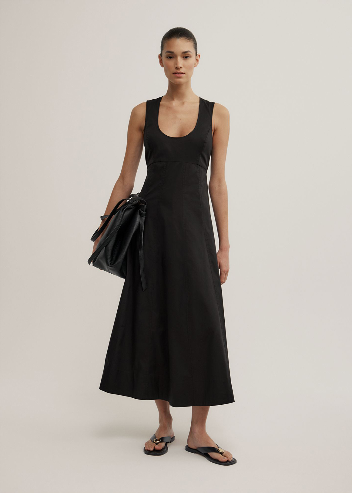 Scoop Neck Midi Dress
